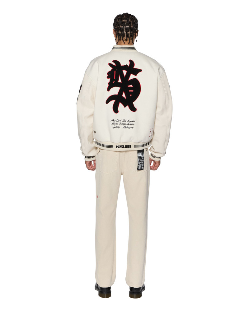 PLAYOFF VARSITY JACKET ECRU 9