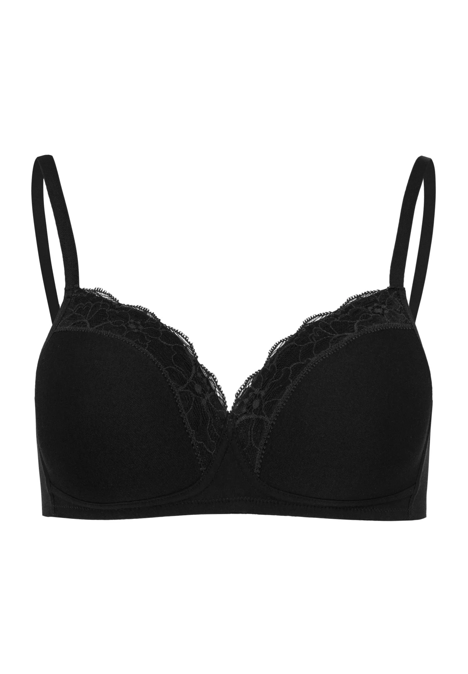 Cotton Lace Spacer Soft Cup Bra - 1