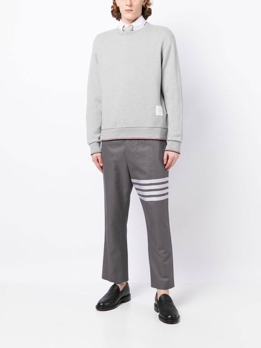 herringbone pattern sweater - 2