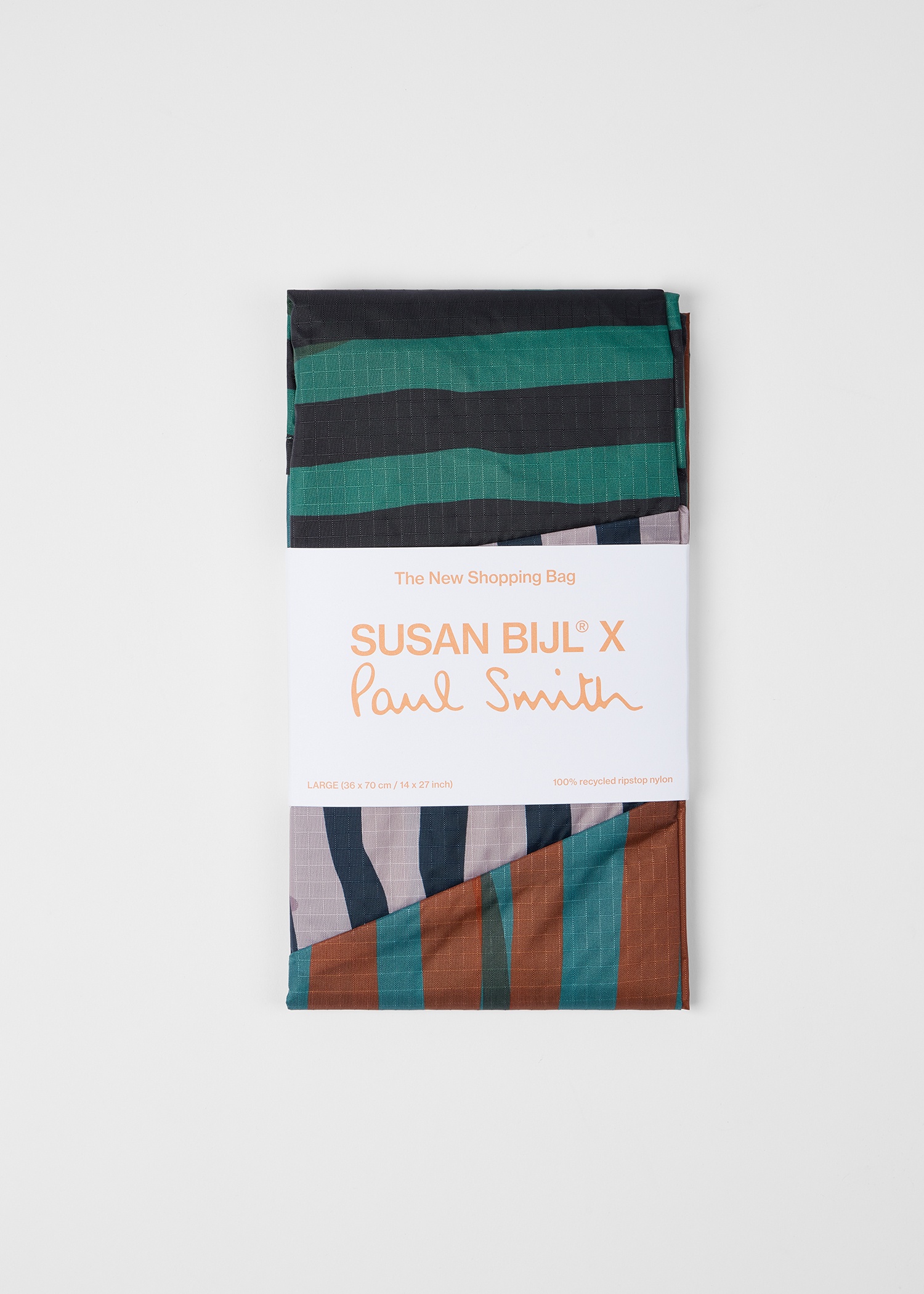 Susan Bijl x Paul Smith -  Navy Mixed-Stripe 'The New Shopping Bag' Large - 2