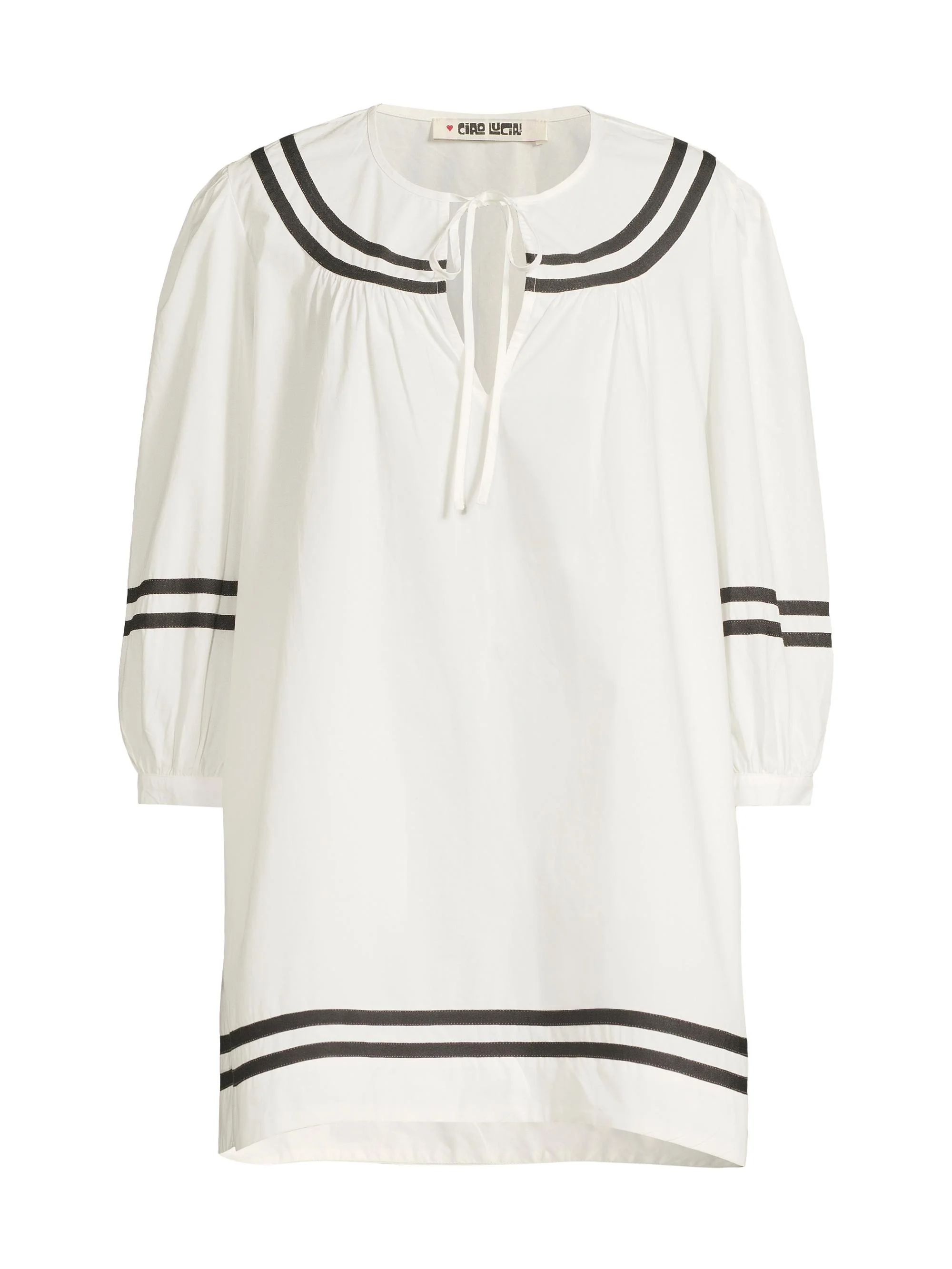 Women's Palina Cotton Poplin Striped Minidress - White - 1