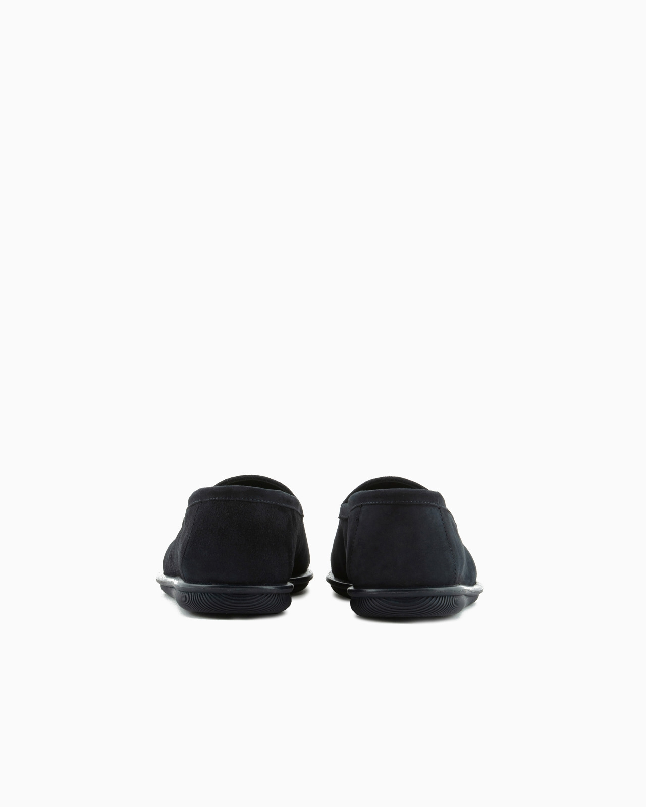 Suede loafers with embroidered logo - 4