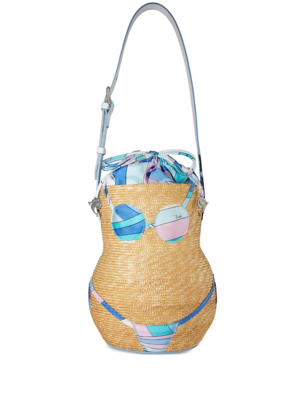 Puccinella straw bucket bag - 1