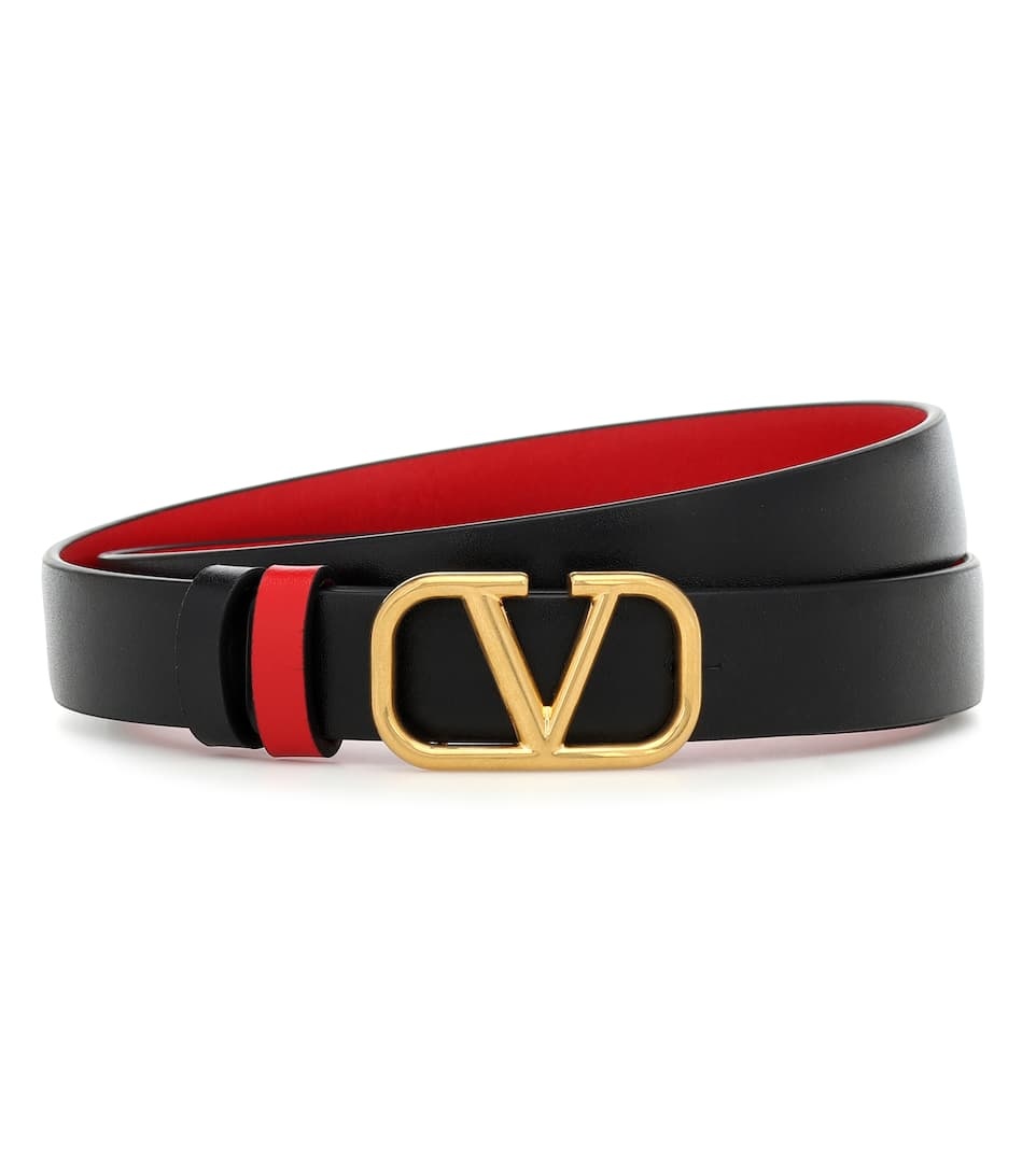VLogo Signature 20 reversible leather belt - 1