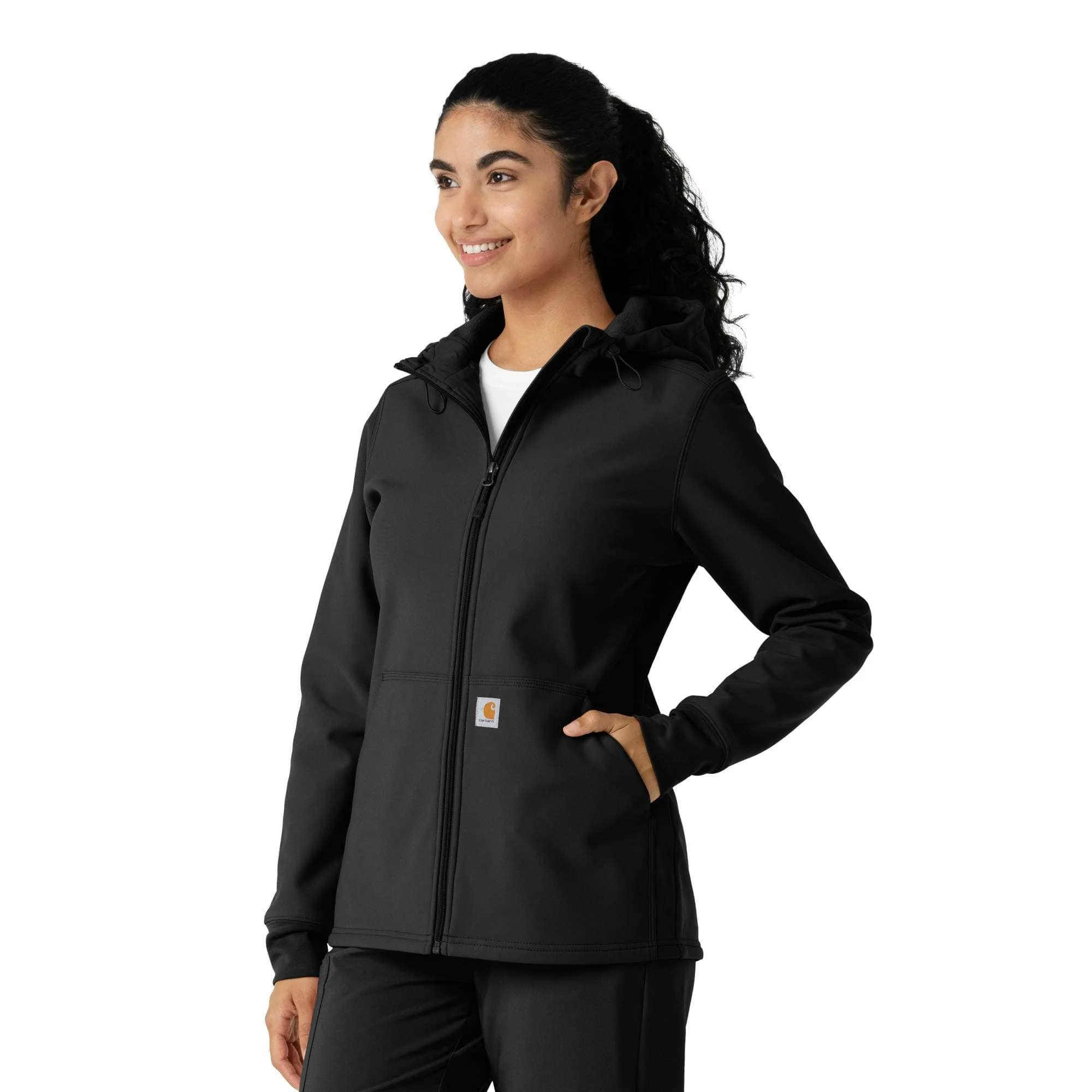 Women's Bonded Fleece Scrub Hoodie - 1