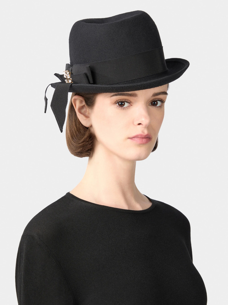 Broche Vivier Bowler Hat in felt 5