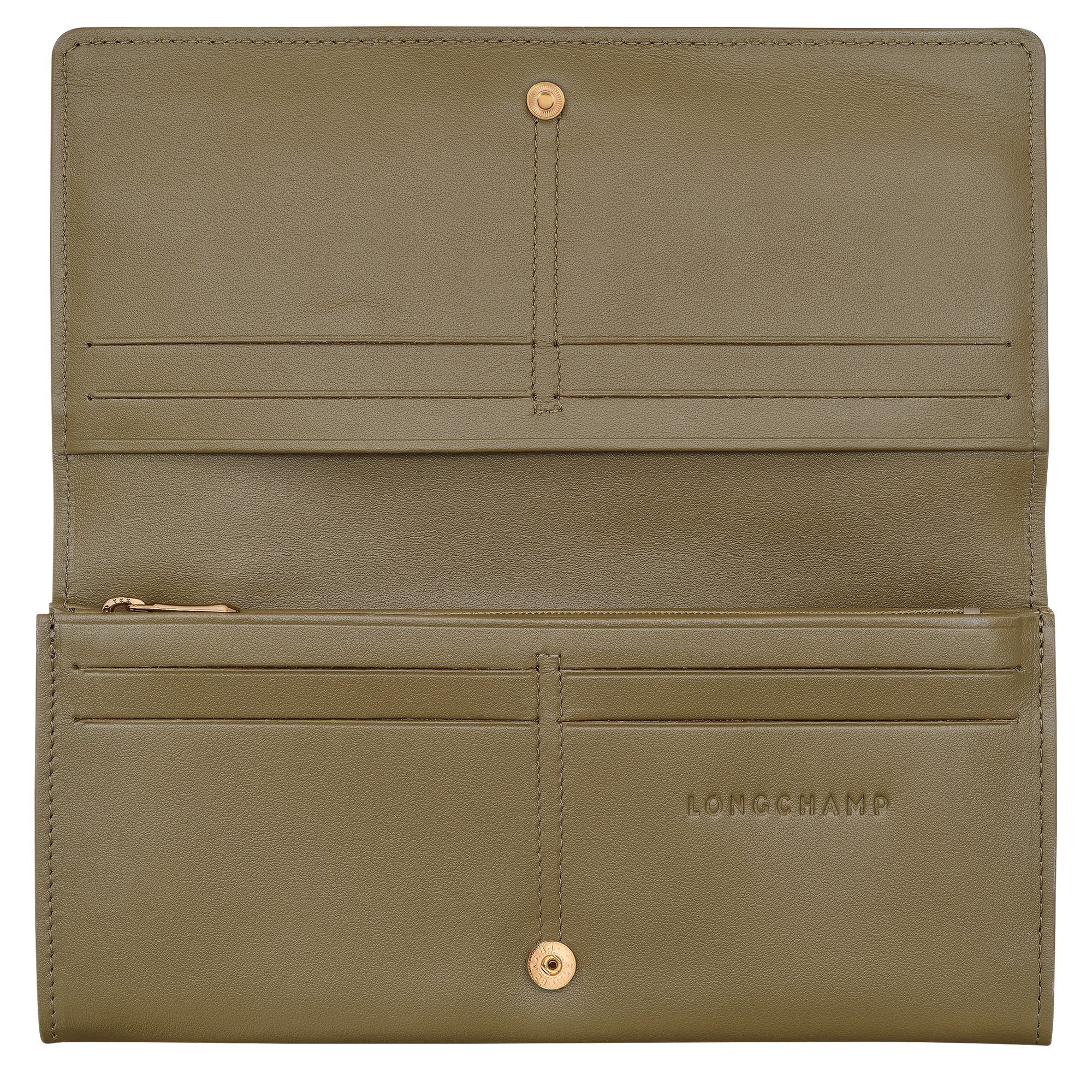 Le Roseau Long continental wallet Olive - Leather - 3