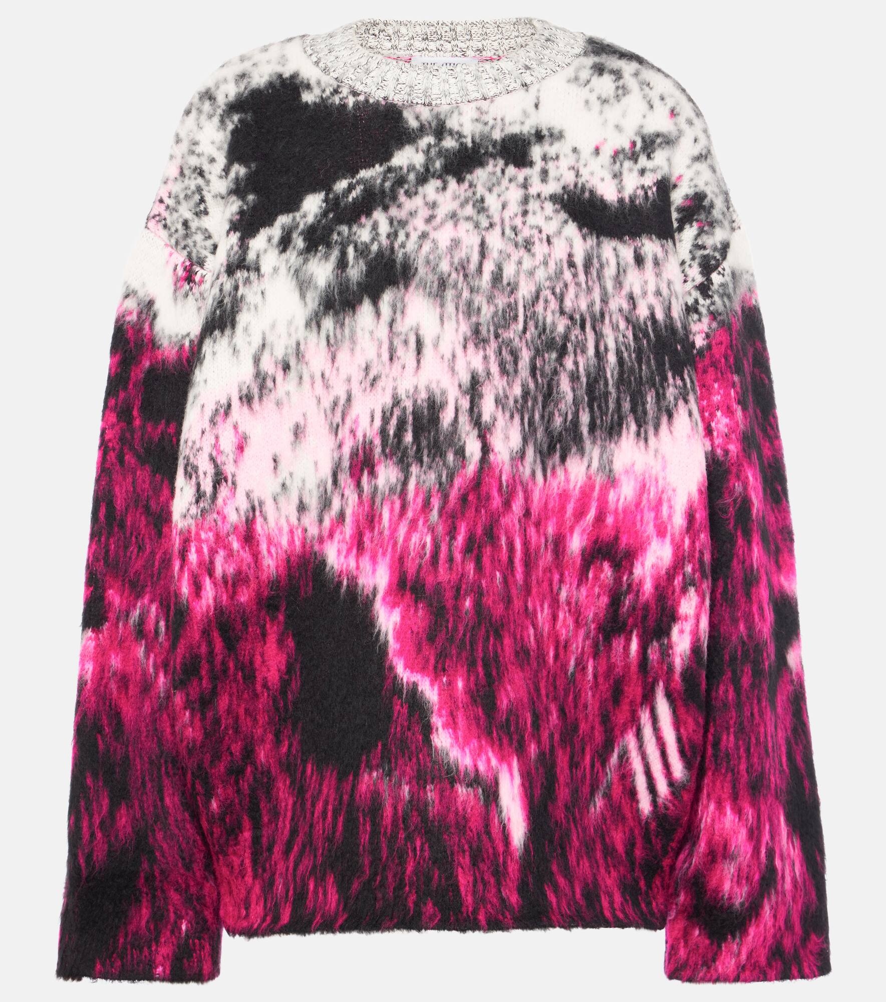 Oversized wool-blend jacquard sweater - 1