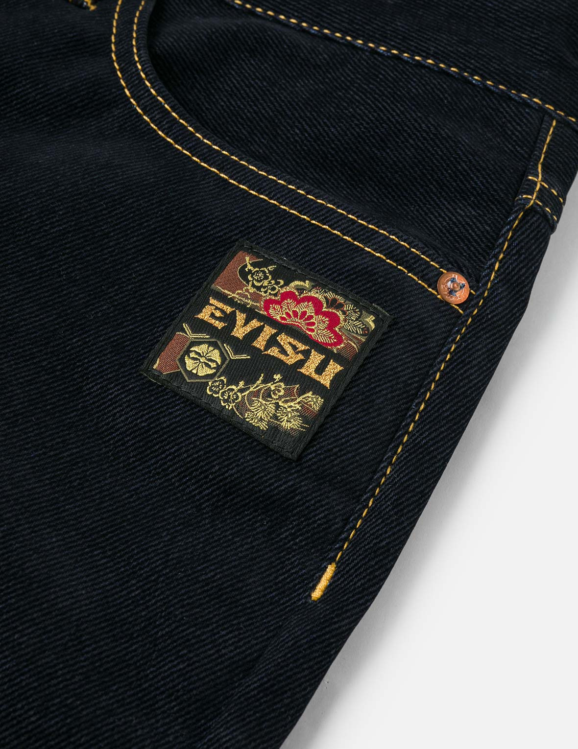 Logo Embroidery and Seagull Print Carrot Fit Jeans #2017 - 7