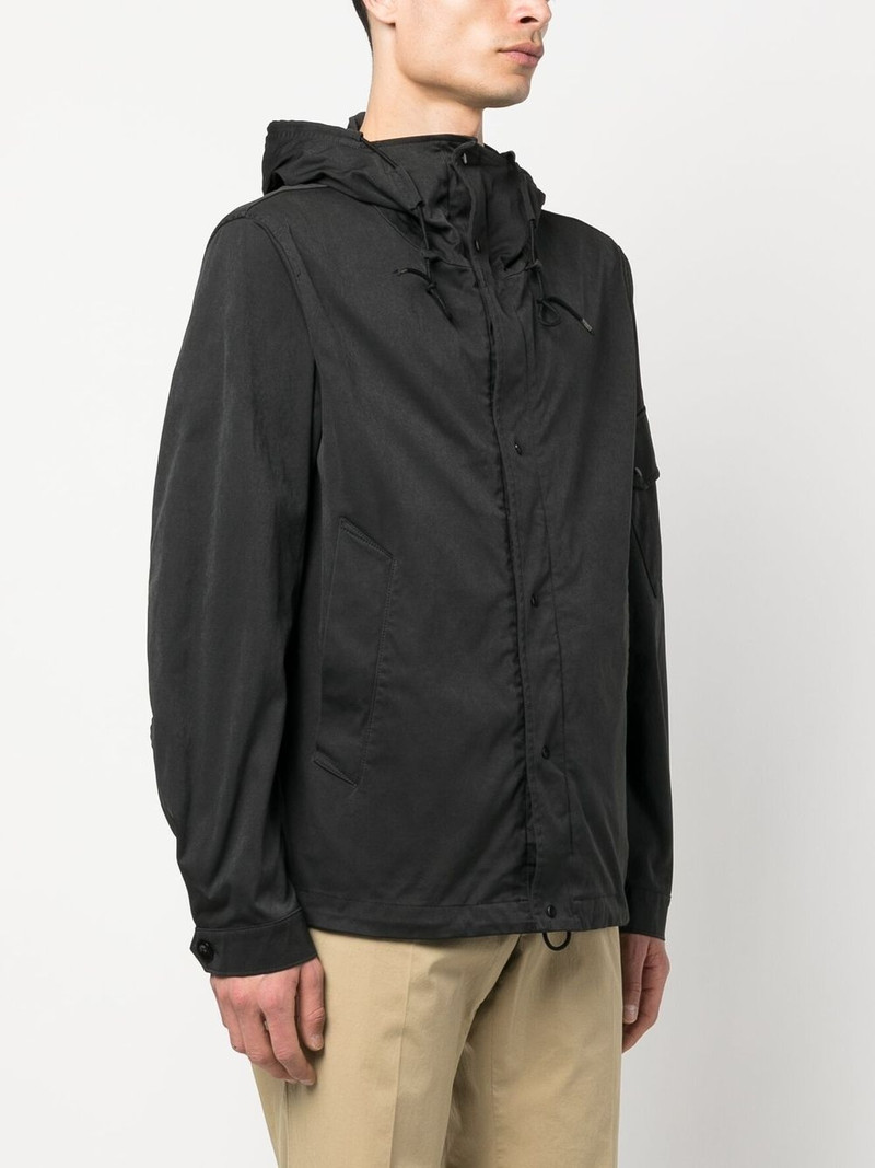 cotton plain hooded jacket 3