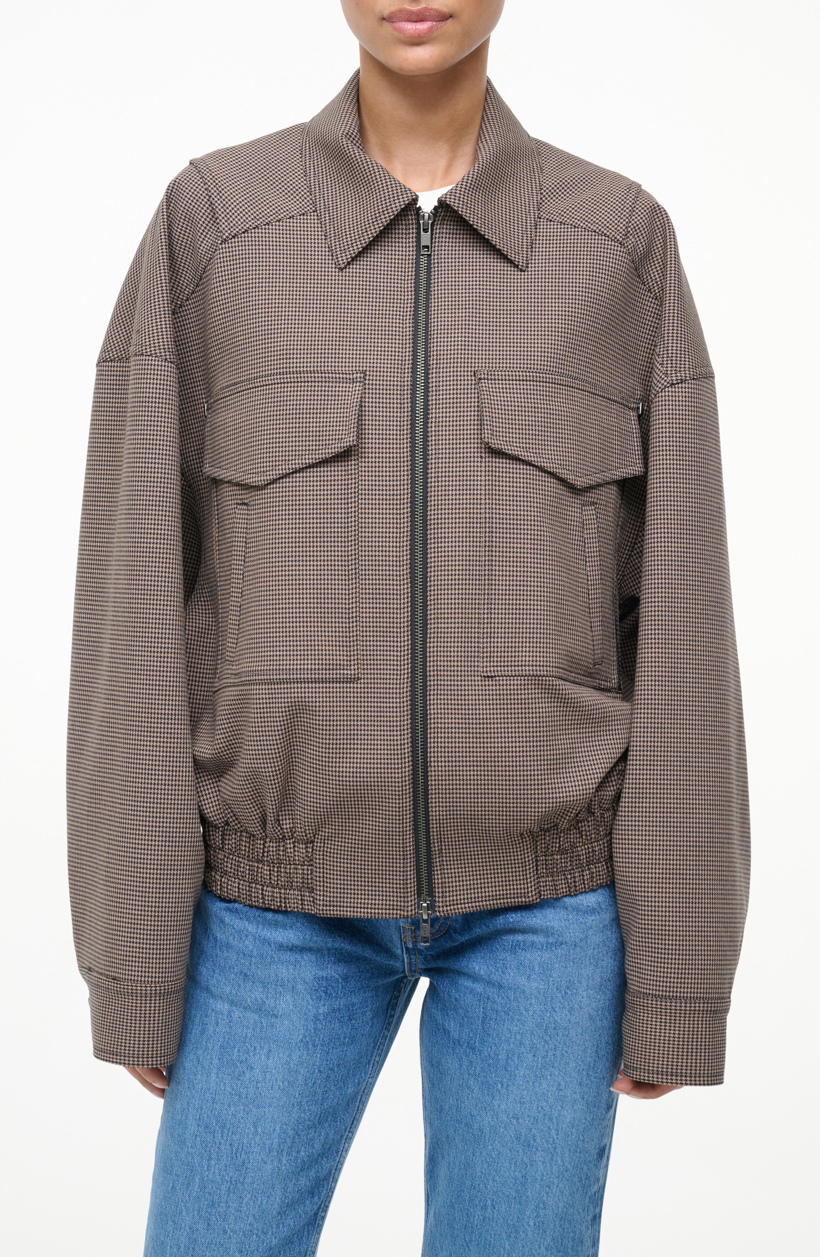 STAUD Eugene Micro Houndstooth Jacket at Nordstrom - 1