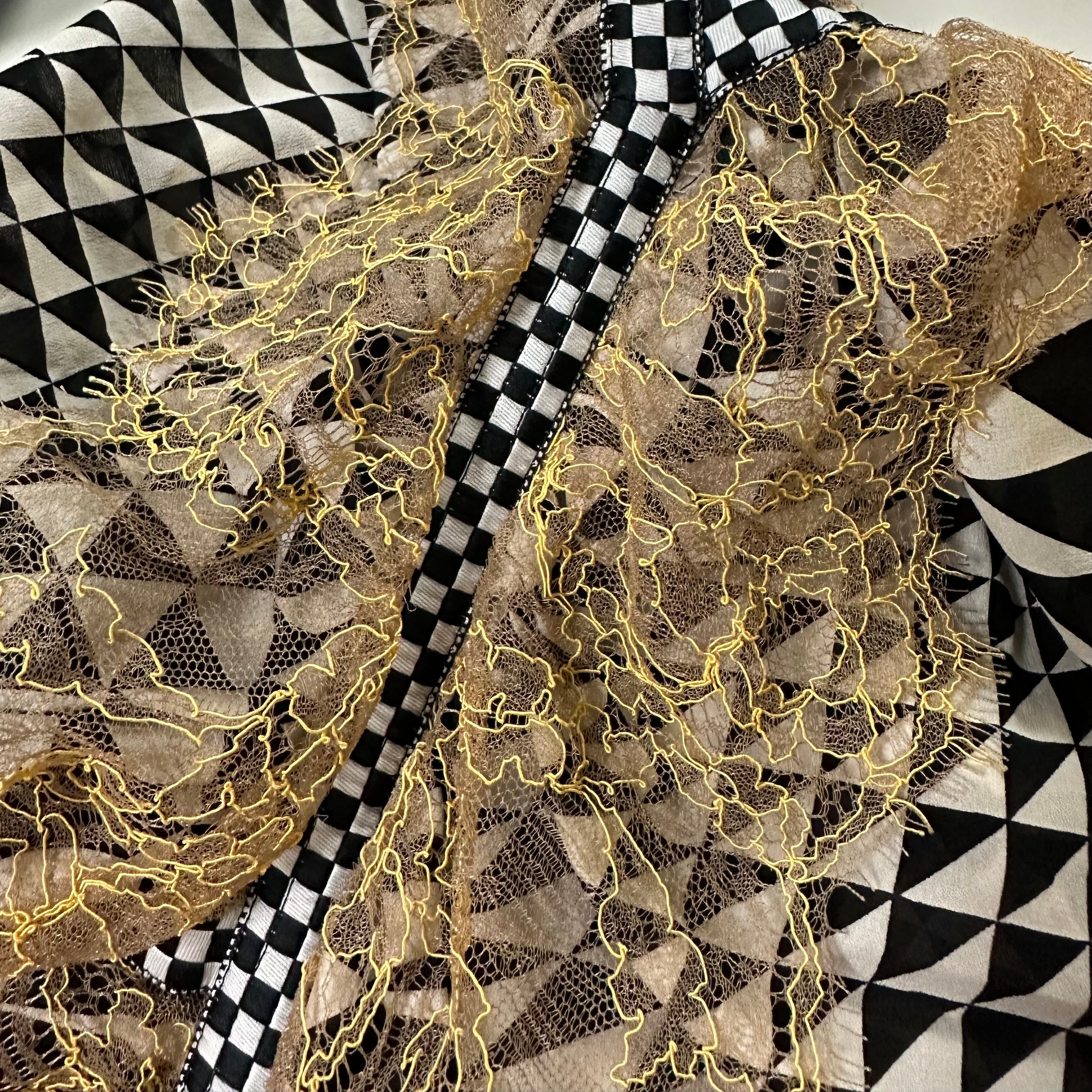 DOLCE&GABBANA Fall Winter 2003 Psychedelic Print Lace Trim Tank Top - 3