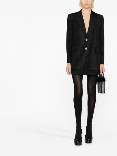 Alessandra Rich boxy pin-stripe wool blazer outlook