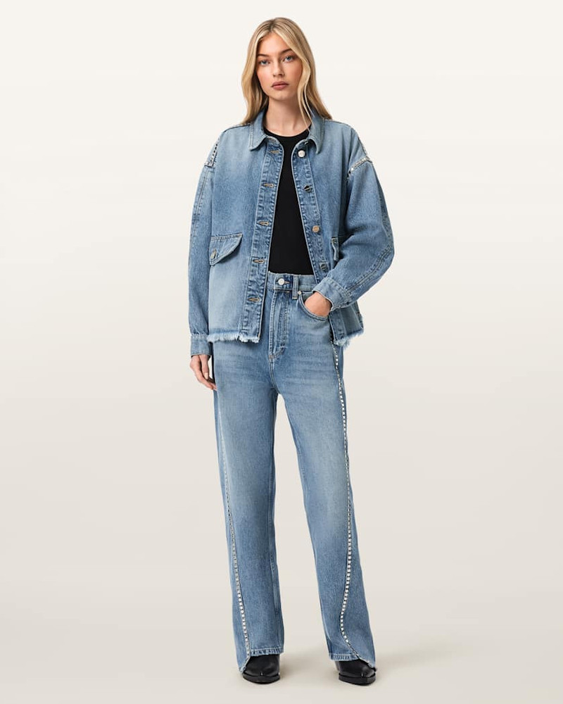 FRANKIE LOOSE FIT STUD DENIM JEANS 5