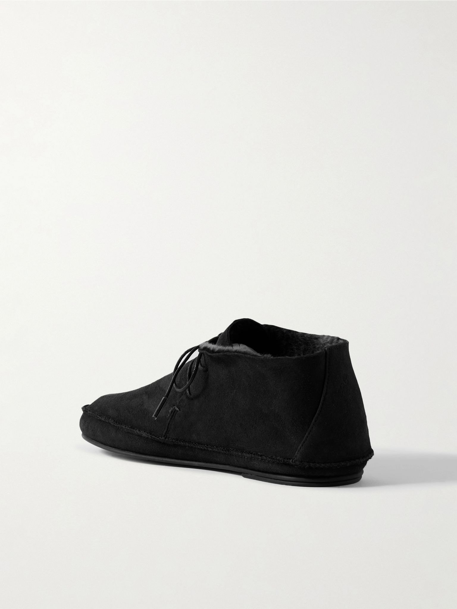 Tyler shearling-lined suede ankle boots Black - 3