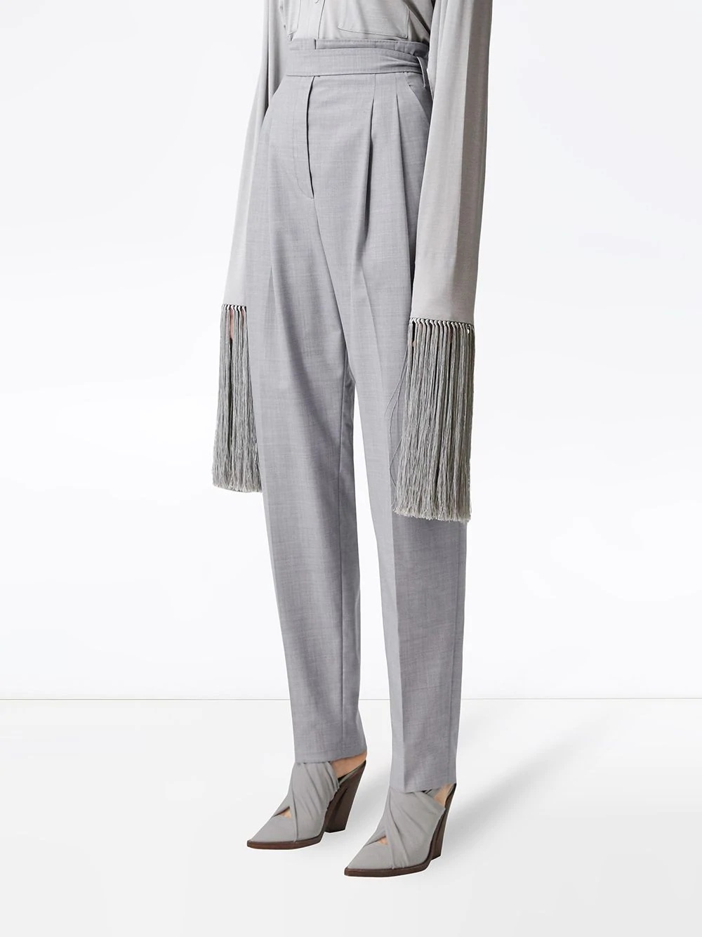 back cut-out tailored trousers - 3