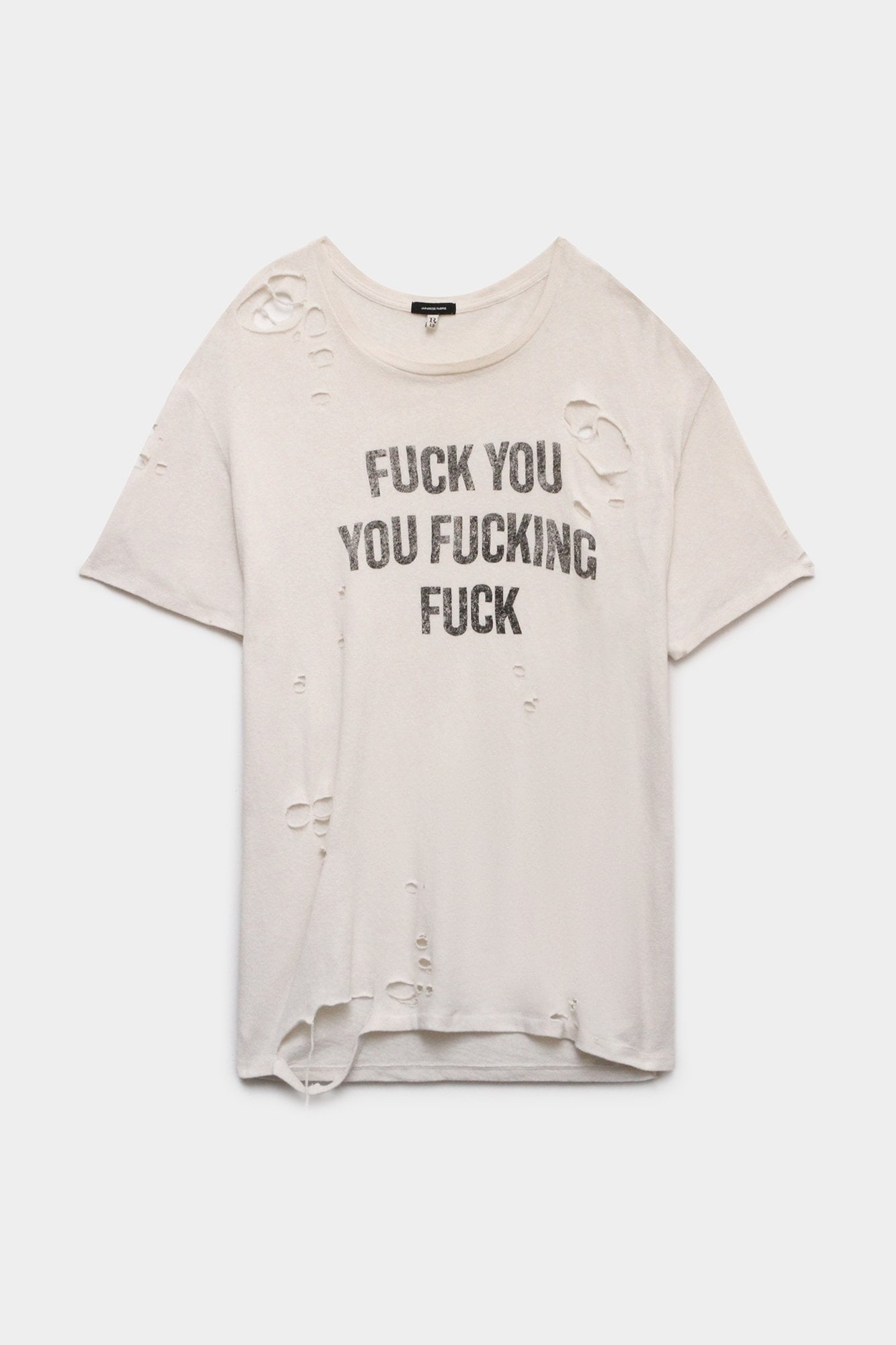 F.u Ripped Boy T - Ecru | R13 Denim - 1