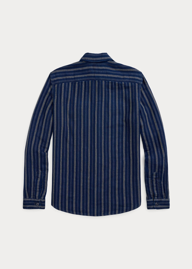 RRL by Ralph Lauren Indigo Striped Double-Faced Workshirt outlook