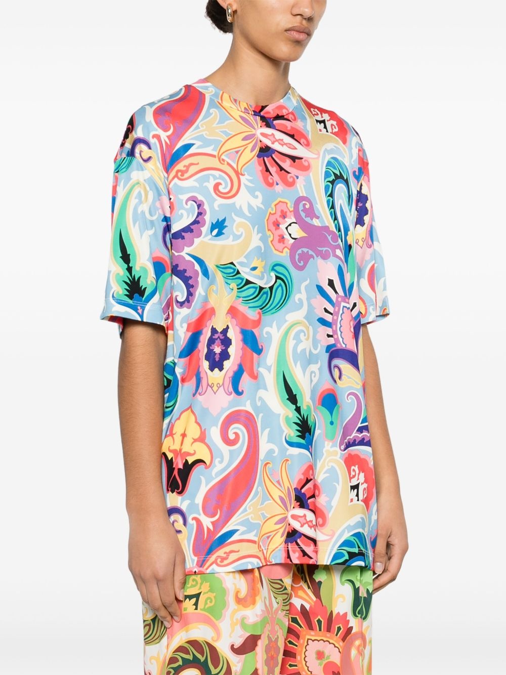 paisley-print T-shirt - 3