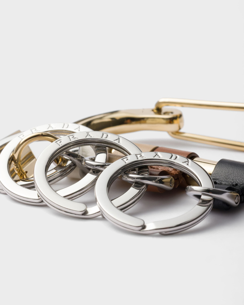 Prada Leather and metal key ring outlook