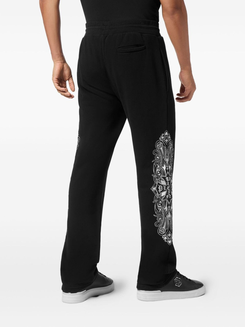 chrome-crest-embroidered track pants 3