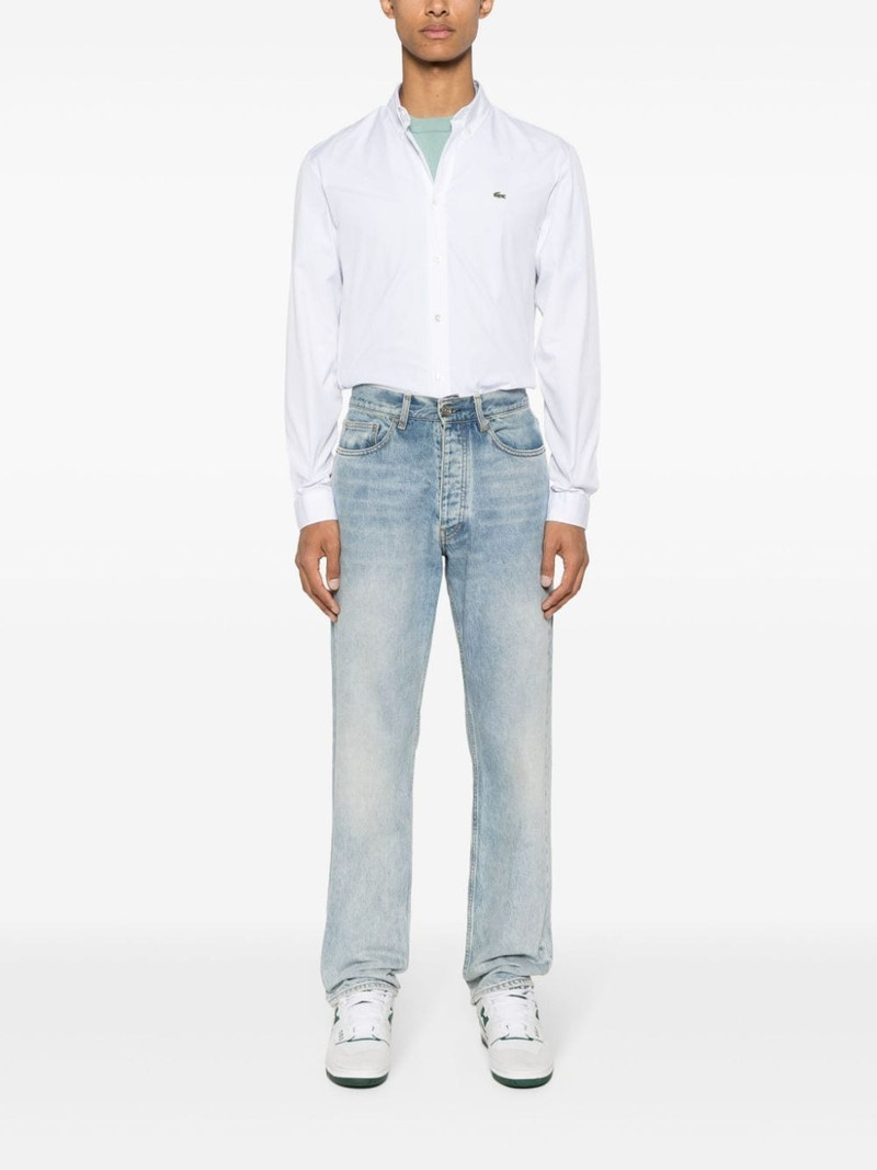 LACOSTE logo-patch cotton shirt outlook