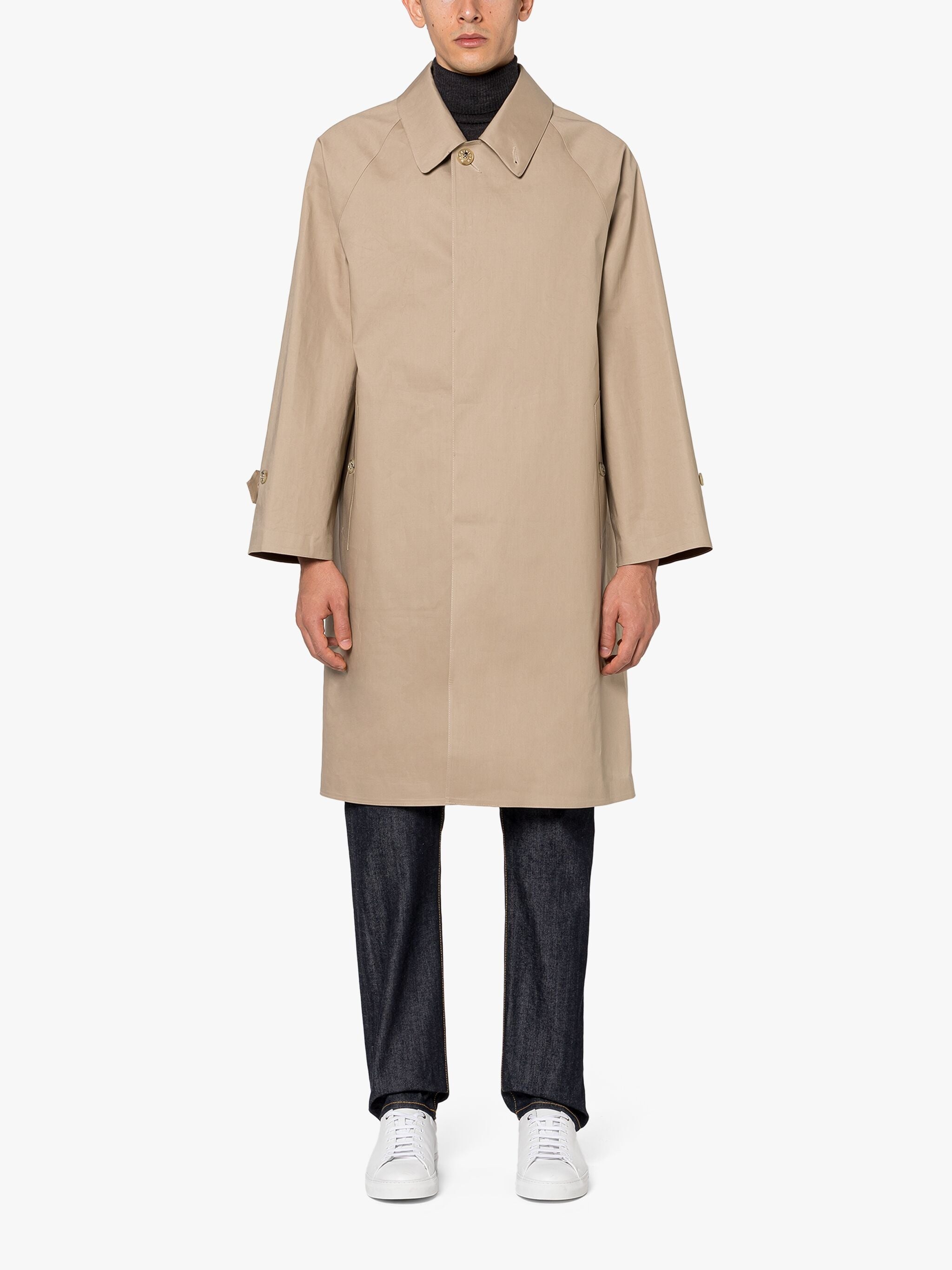 LAUDER FAWN BONDED COTTON OVERCOAT - 3