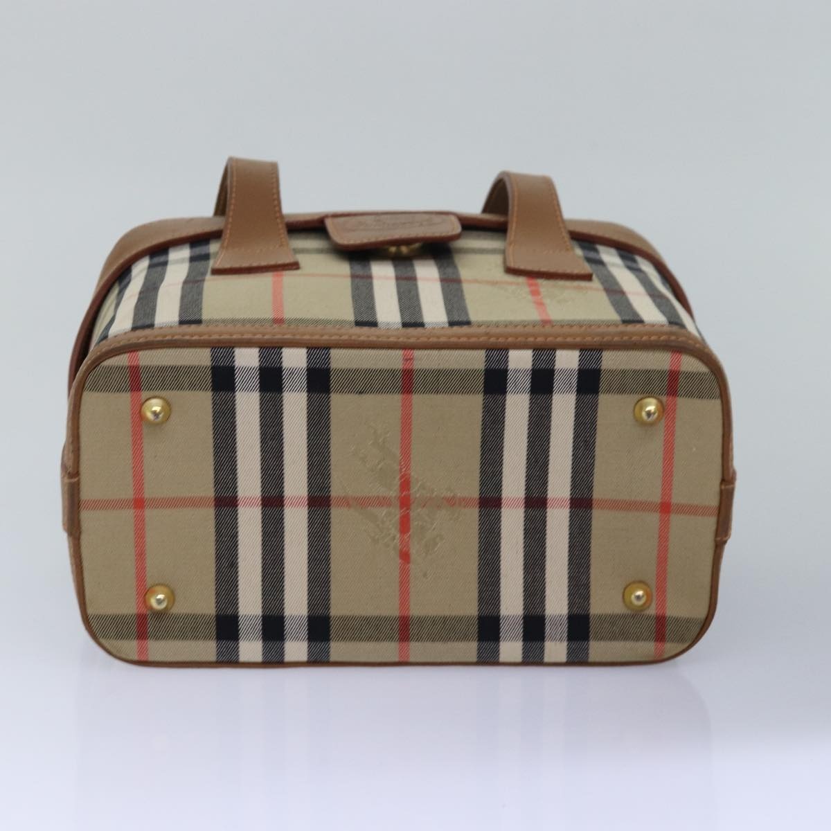 Burberry Nova Check Hand Bag Canvas Beige - 5