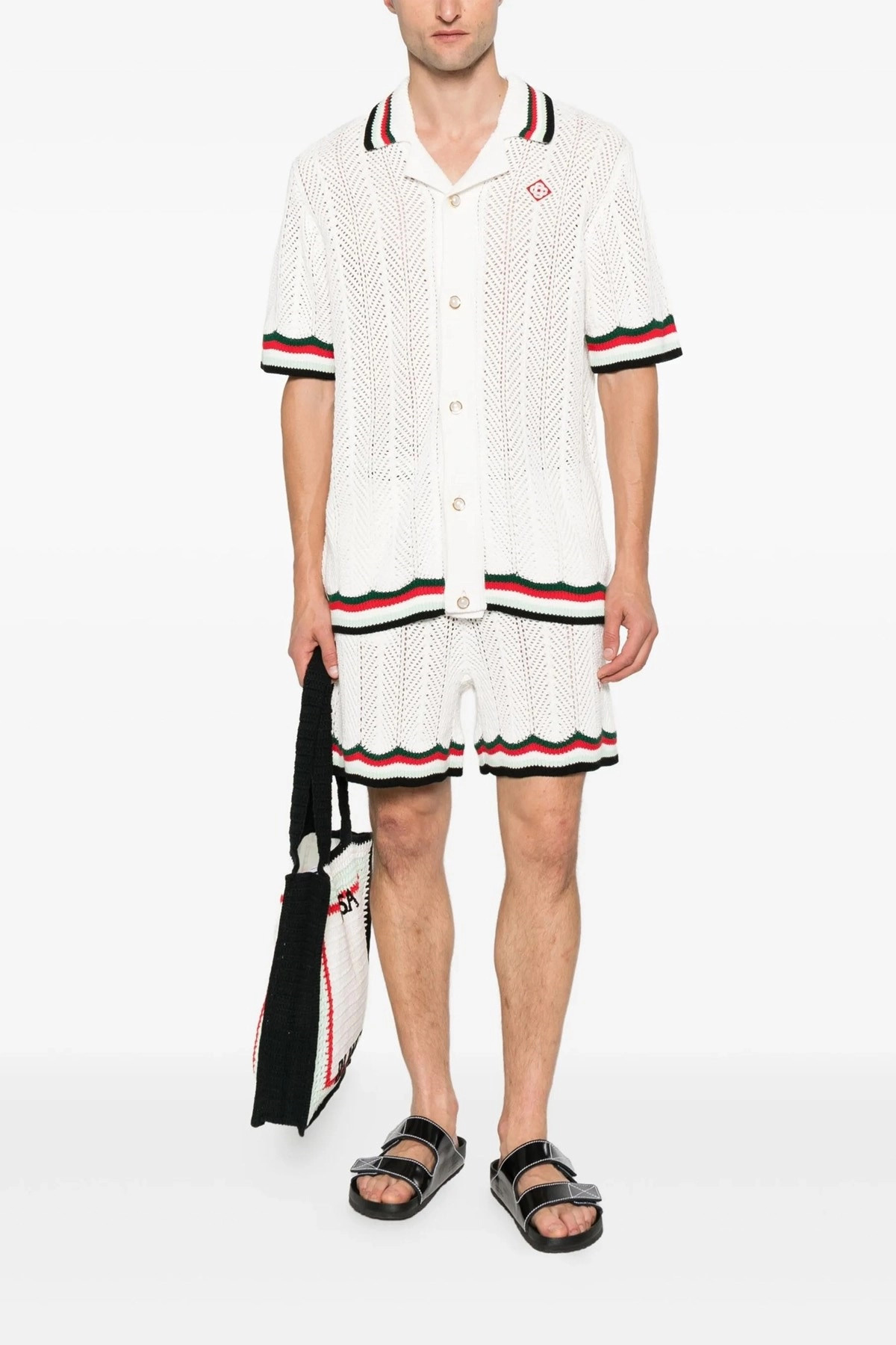 'Sporty Faux Crochet' shirt - 2