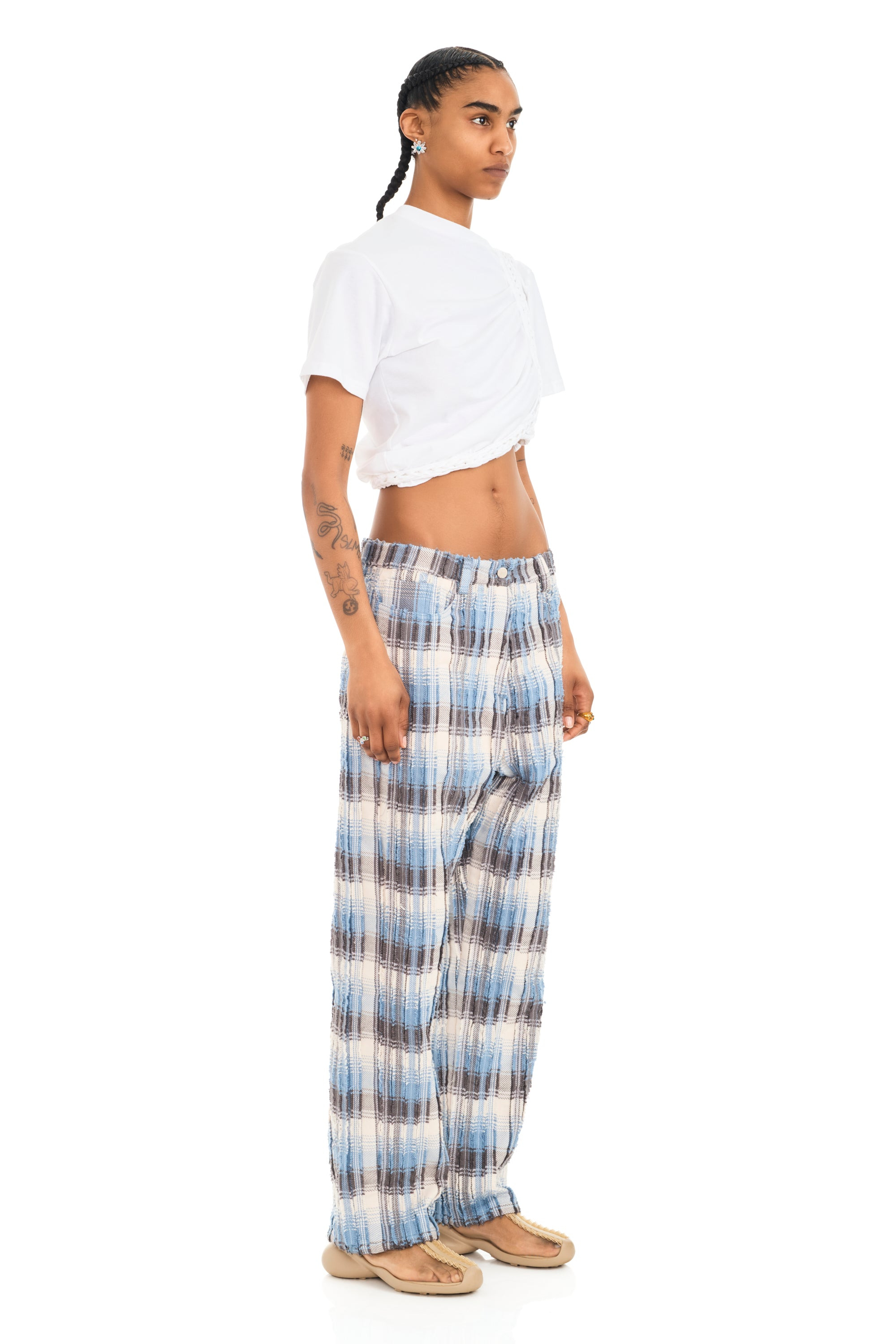 ICE BLUE PLAID MIKAELA JEAN - 3