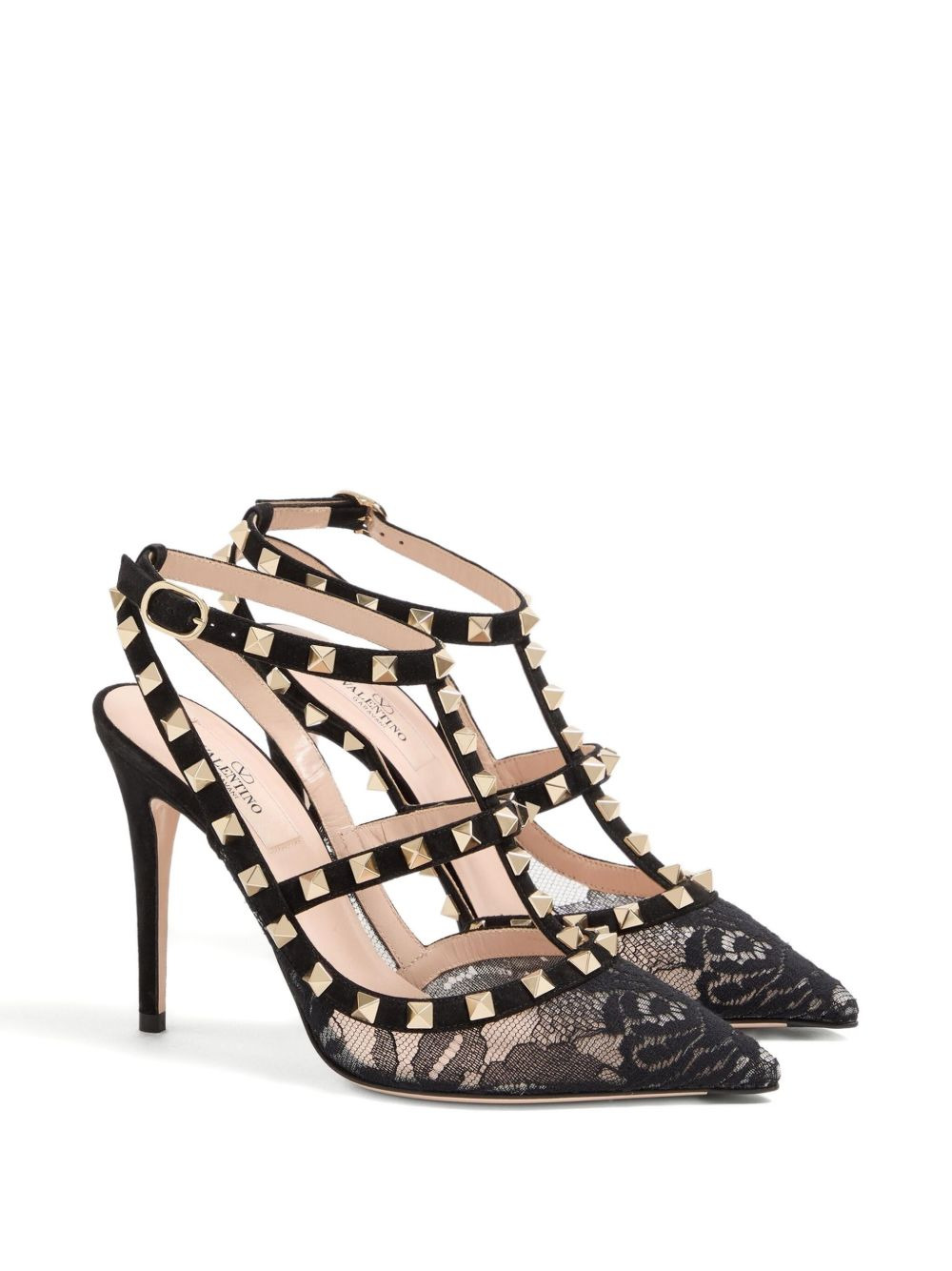 100mm Rockstud lace pumps - 2