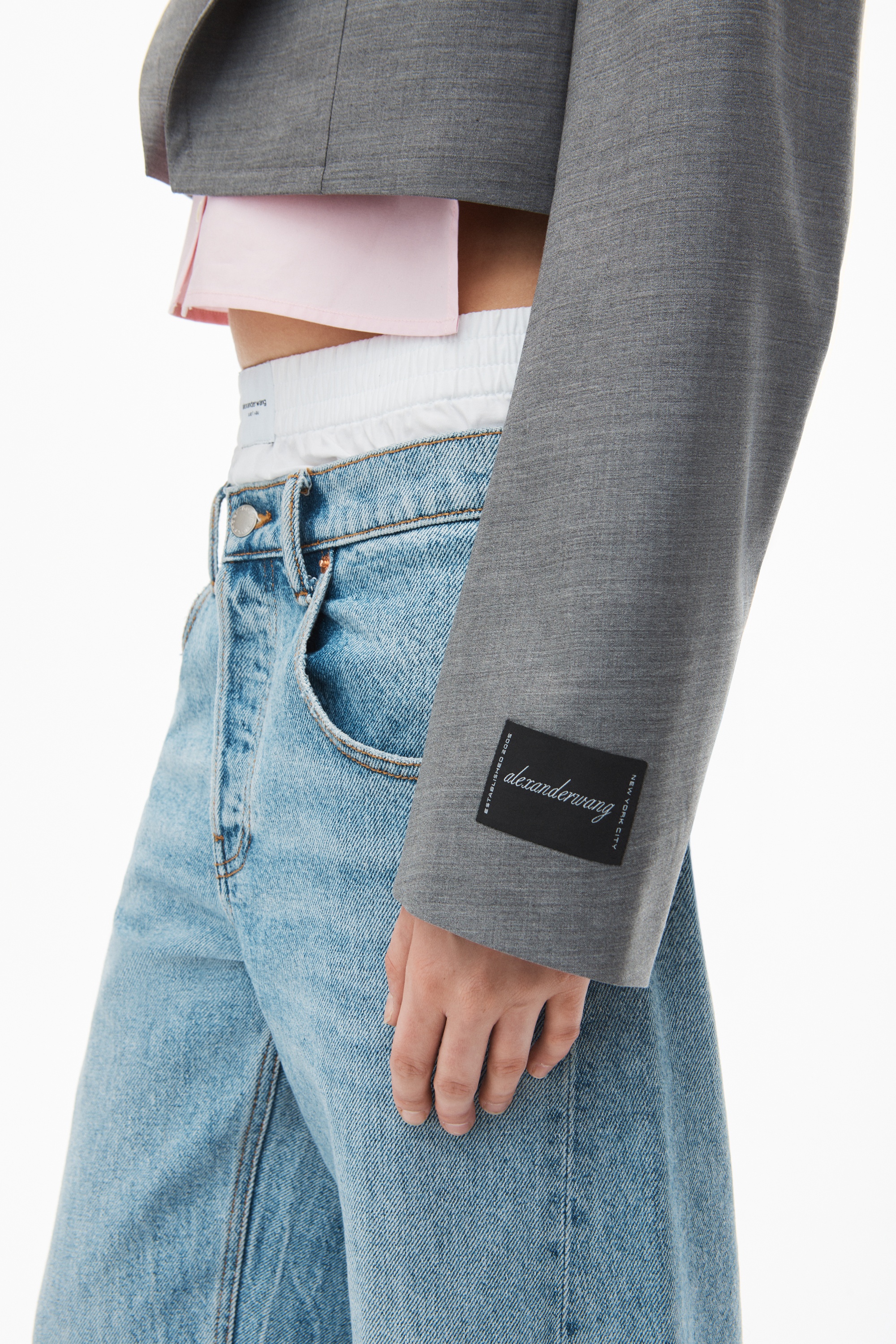 Pre-Styled Cropped Blazer with Dickie - 6