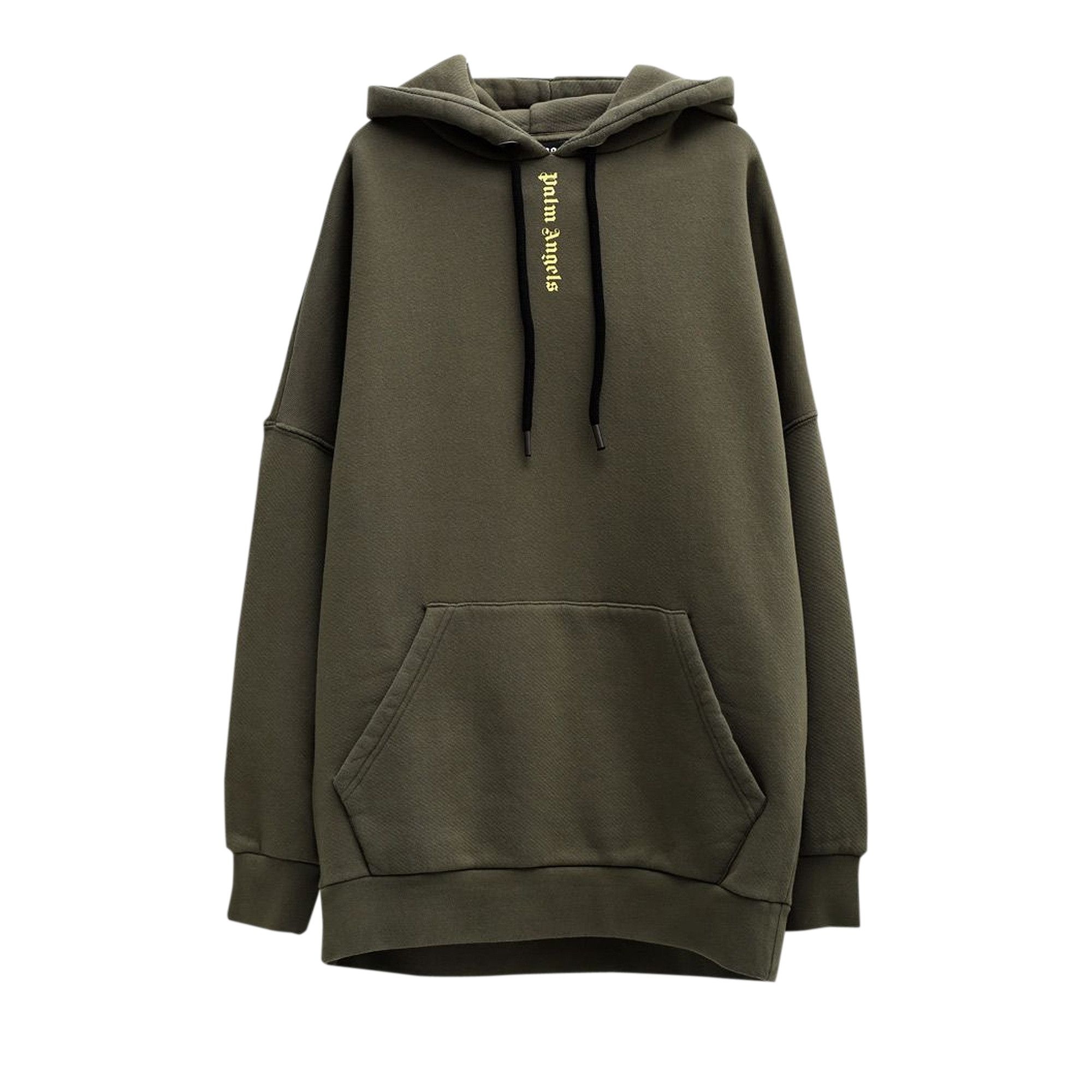 Palm Angels Ns Logo Over Hoodie 'Military/Yellow' - 1