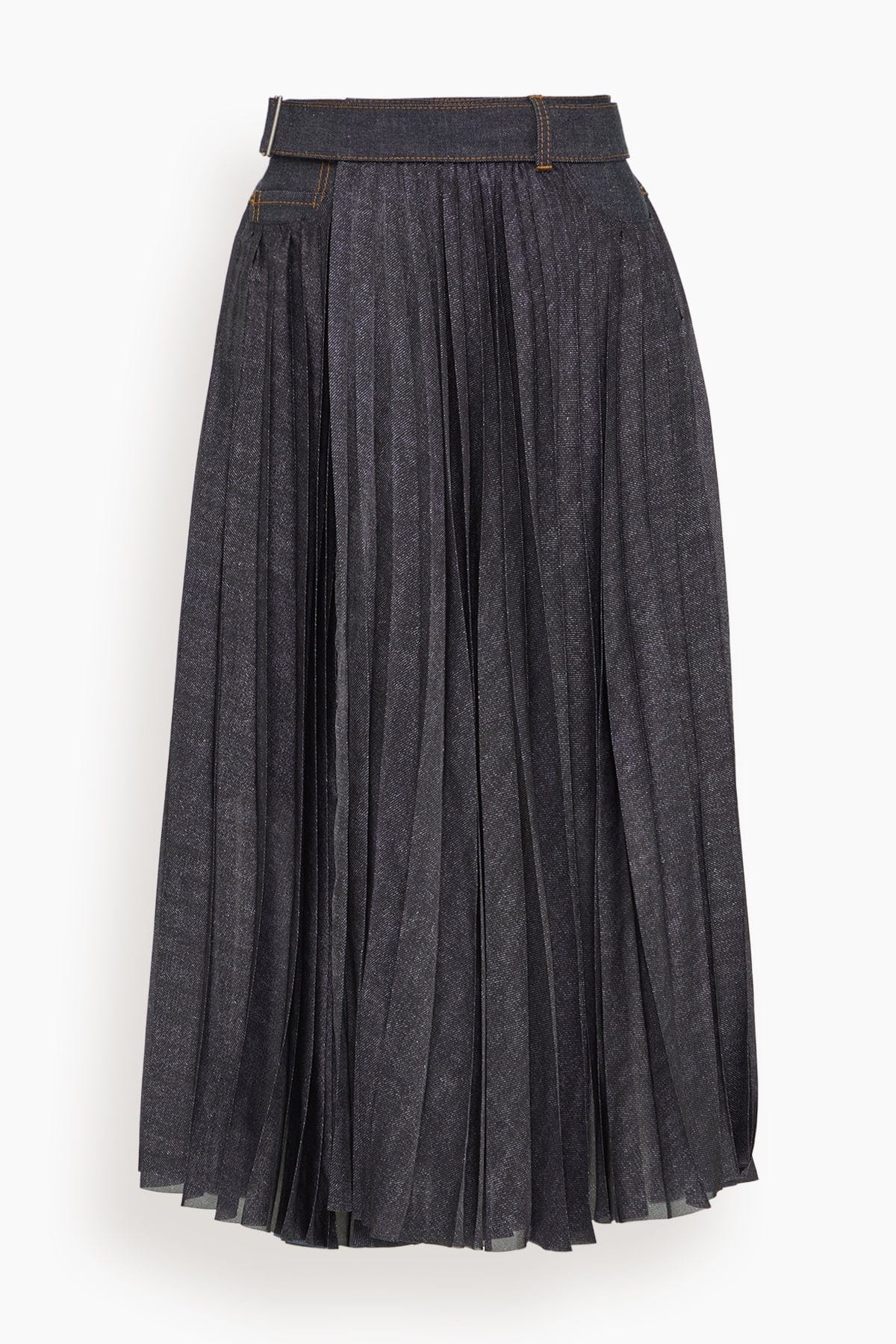 Denim Mix Skirt in Indigo - 1