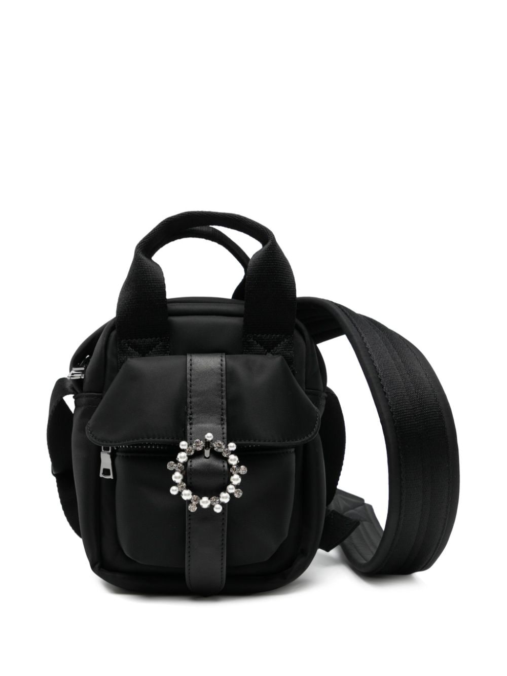 Simone Rocha crystal-buckle messenger bag | REVERSIBLE