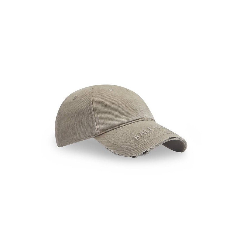 BALENCIAGA Men's Logo Visor Cap in Beige outlook