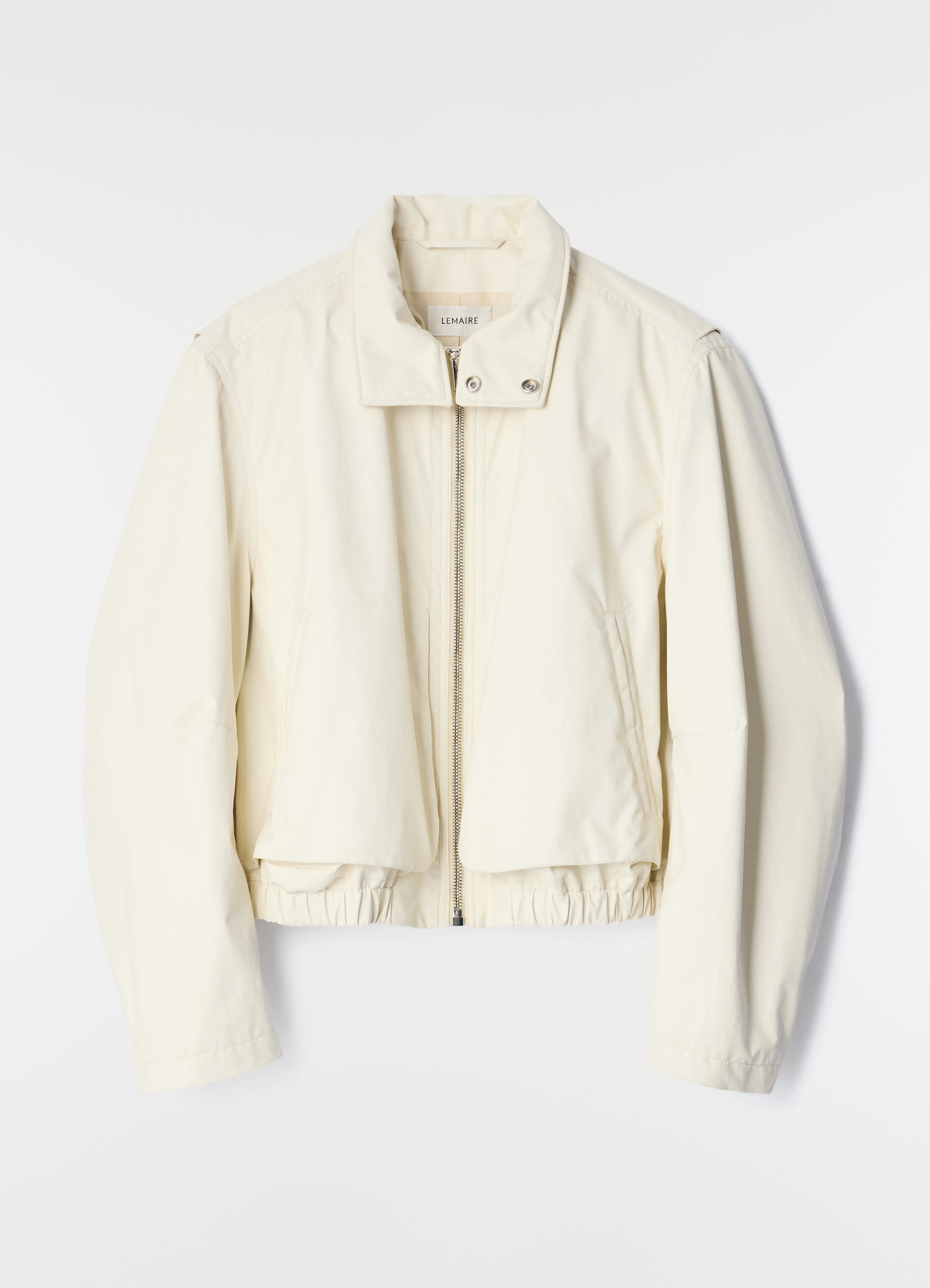 ZIPPED BLOUSON IN WATERPROOF COTTON - 1
