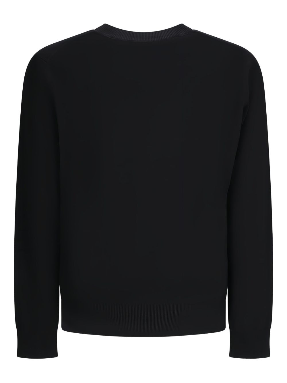 crew-neck striped-cuff sweater - 2