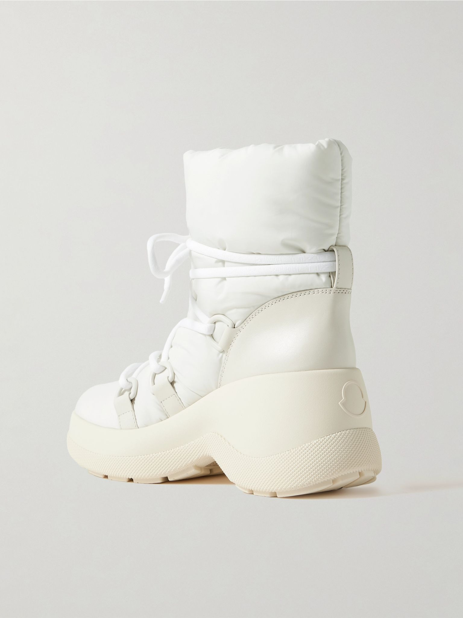 Resile rubber and leather-trimmed shell ankle boots White - 3