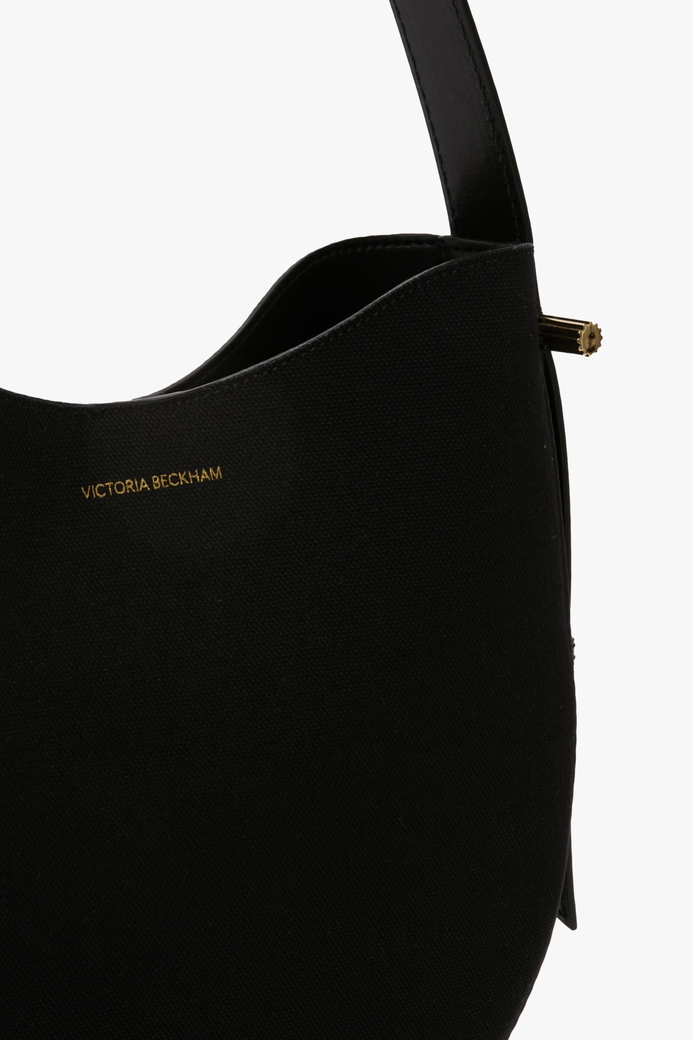 Medium Dia Hobo Bag In Black Canvas With Black Leather - 4