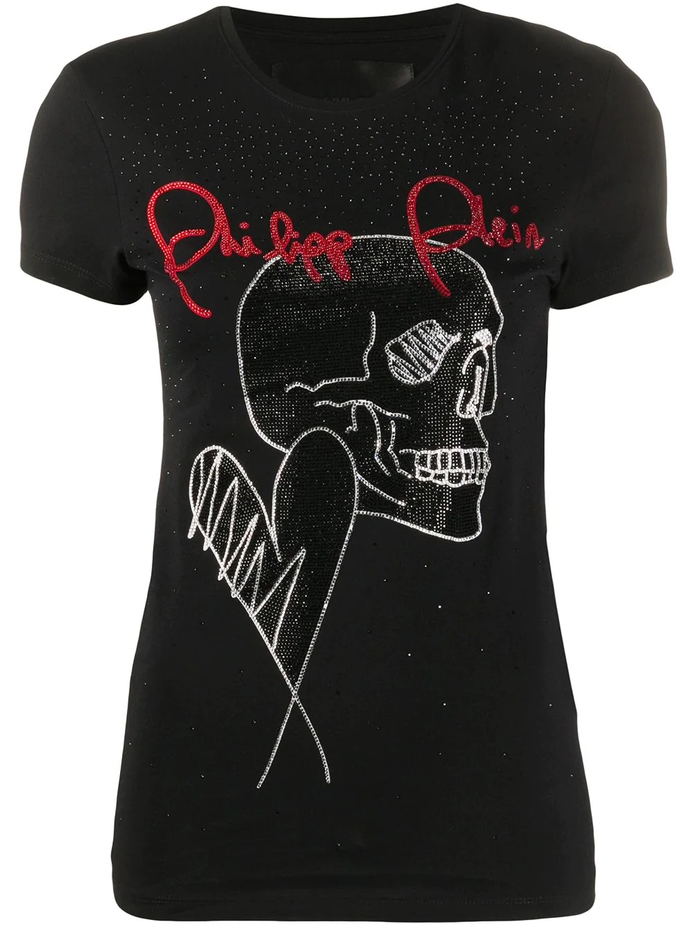 Love Plein rhinestone skull T-Shirt - 1