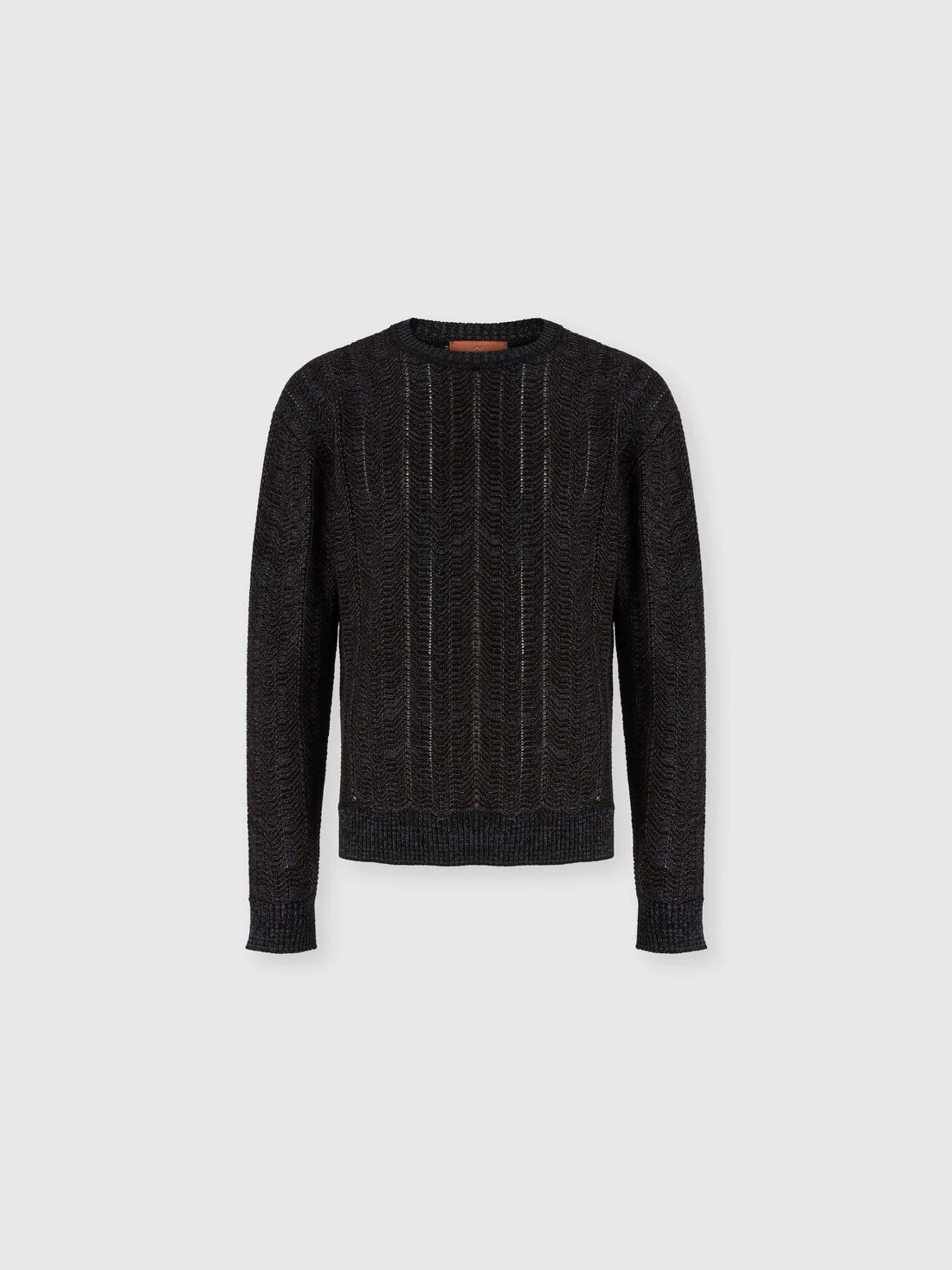 Wool and viscose-blend pullover with Greek key motif - 1