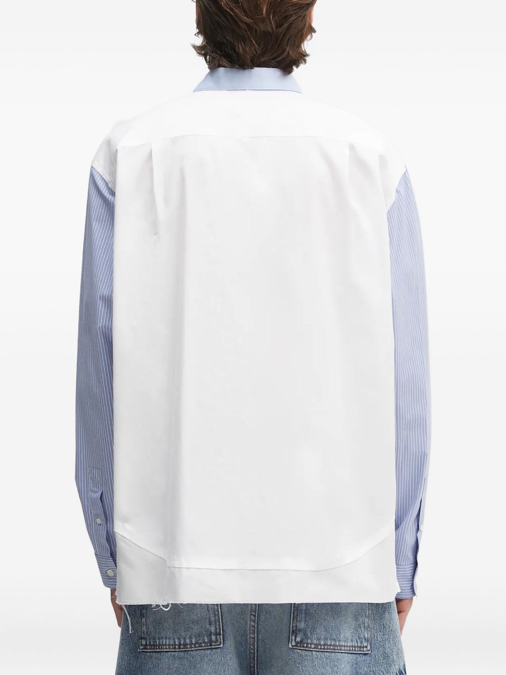 striped-panel shirt - 3