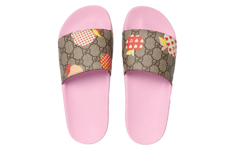 GUCCI WMNS Gucci Slide Les Pommes Slide Sandal Light pink 664213 22K00 8919 kickscrew REVERSIBLE