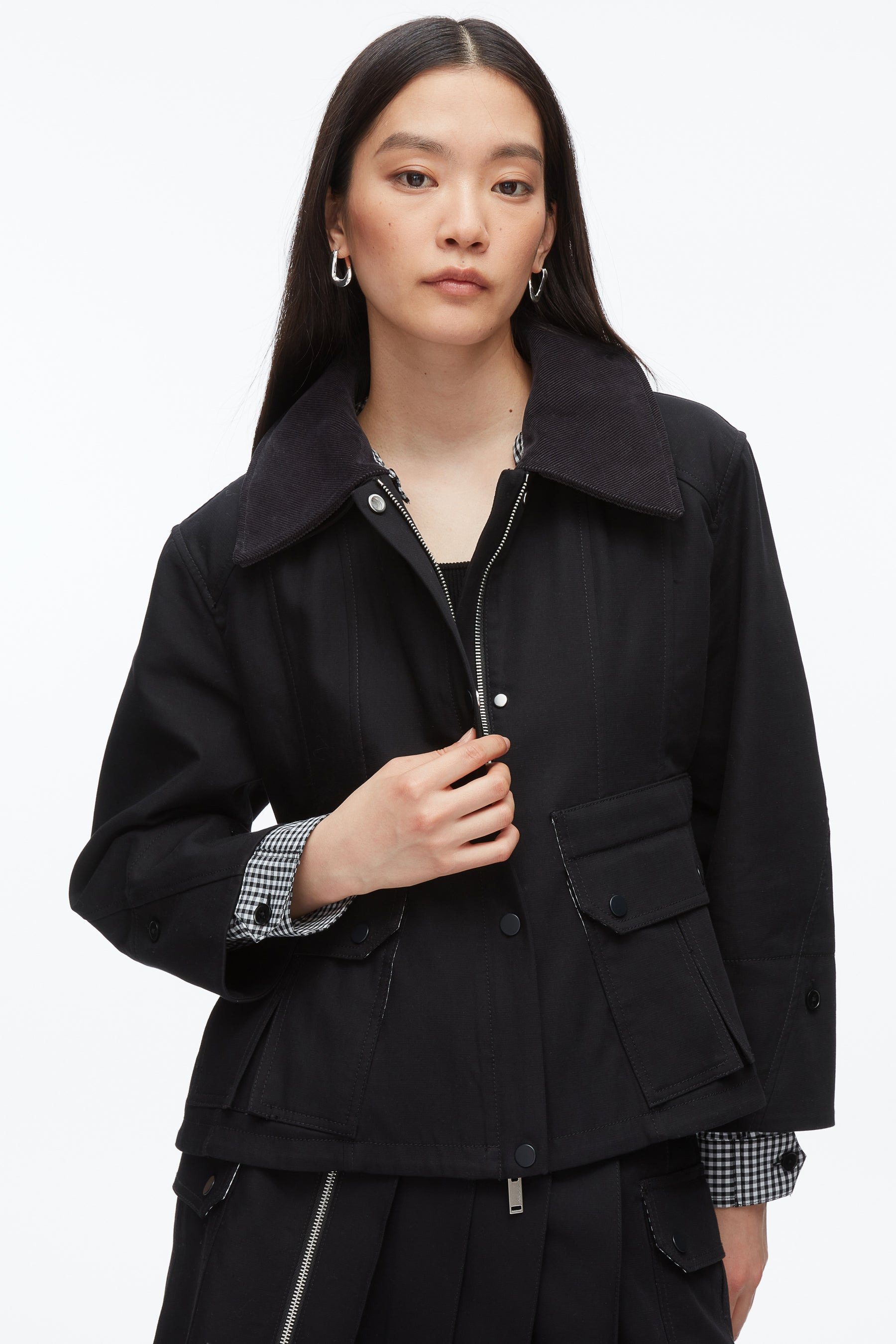 Cropped Flounce Barn Jacket - 6