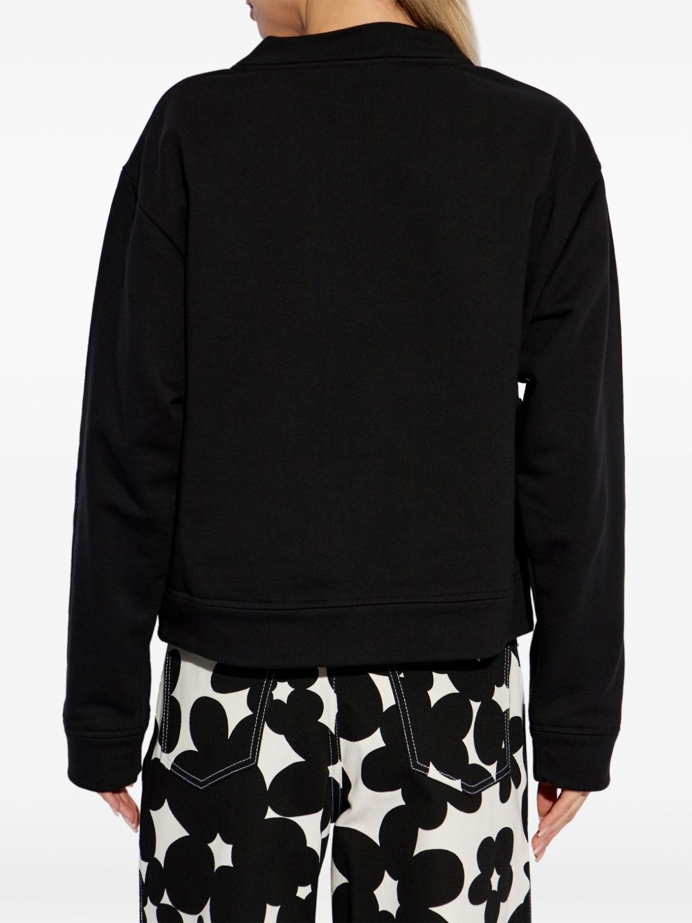 embroidered-logo cardigan - 4