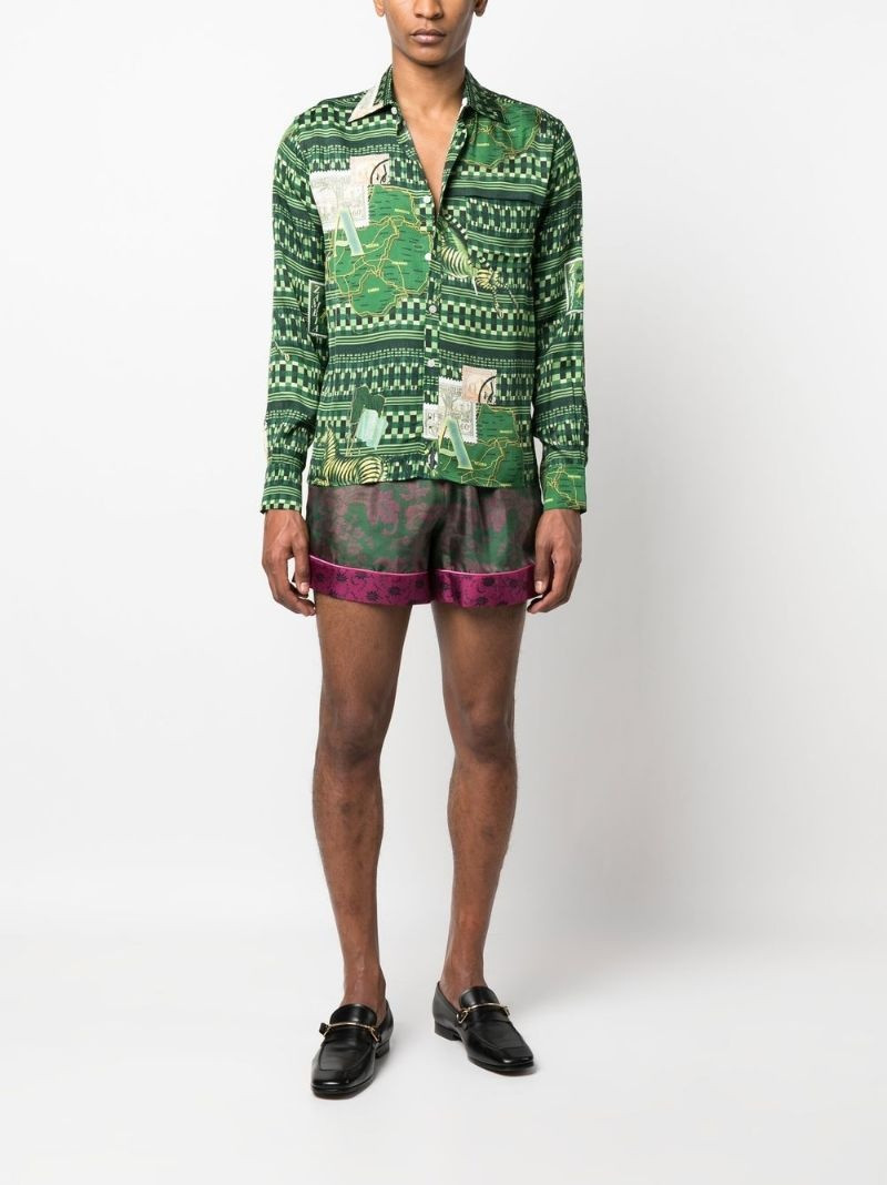 Ahluwalia graphic-print long-sleeve shirt outlook