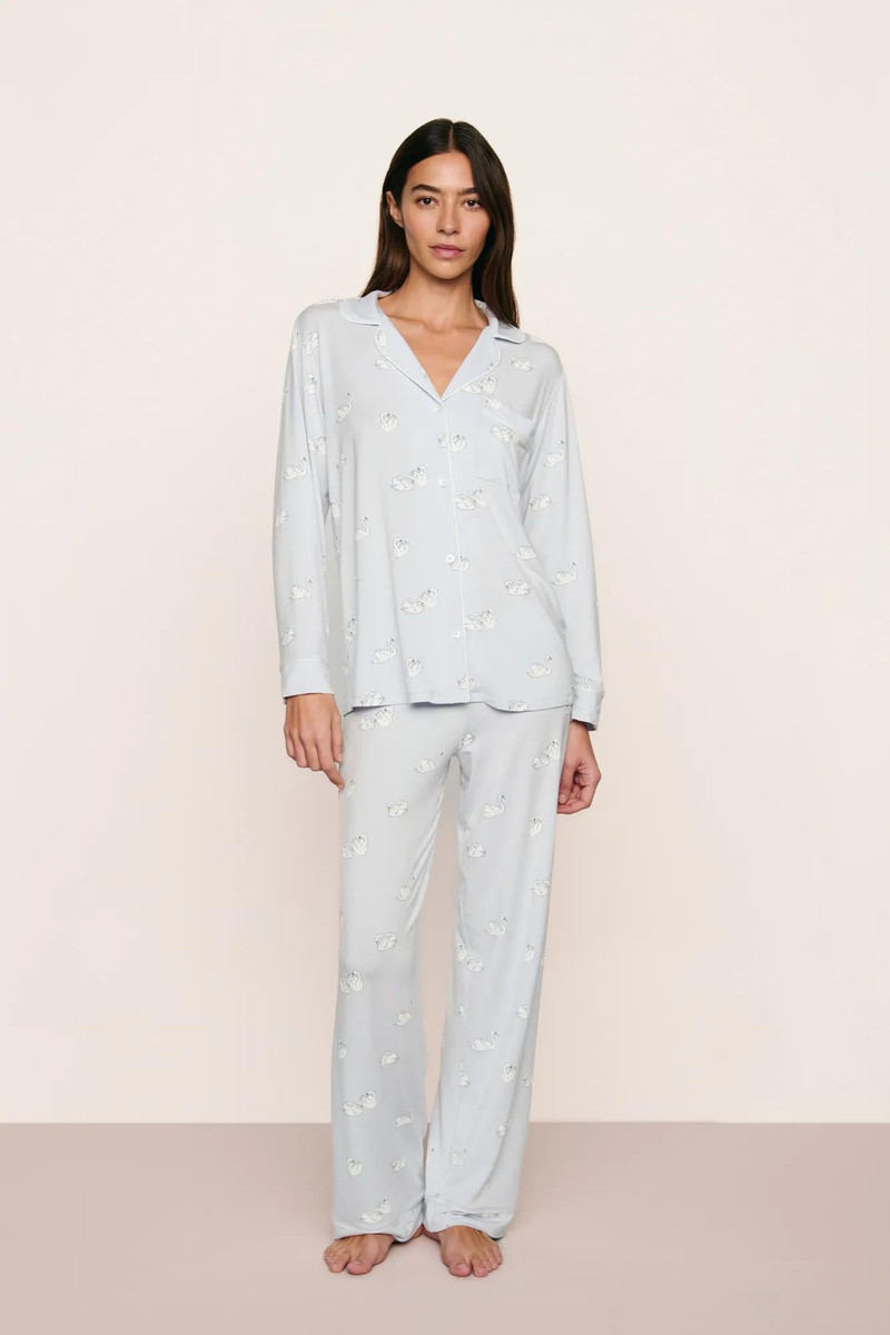 eberjey Gisele Printed TENCEL™ Modal Long PJ Set outlook