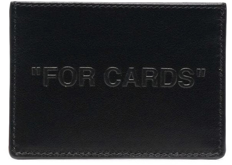 Off-White OFF-WHITE Debossed "For Cards" Card Holder (3 Slot) Black outlook