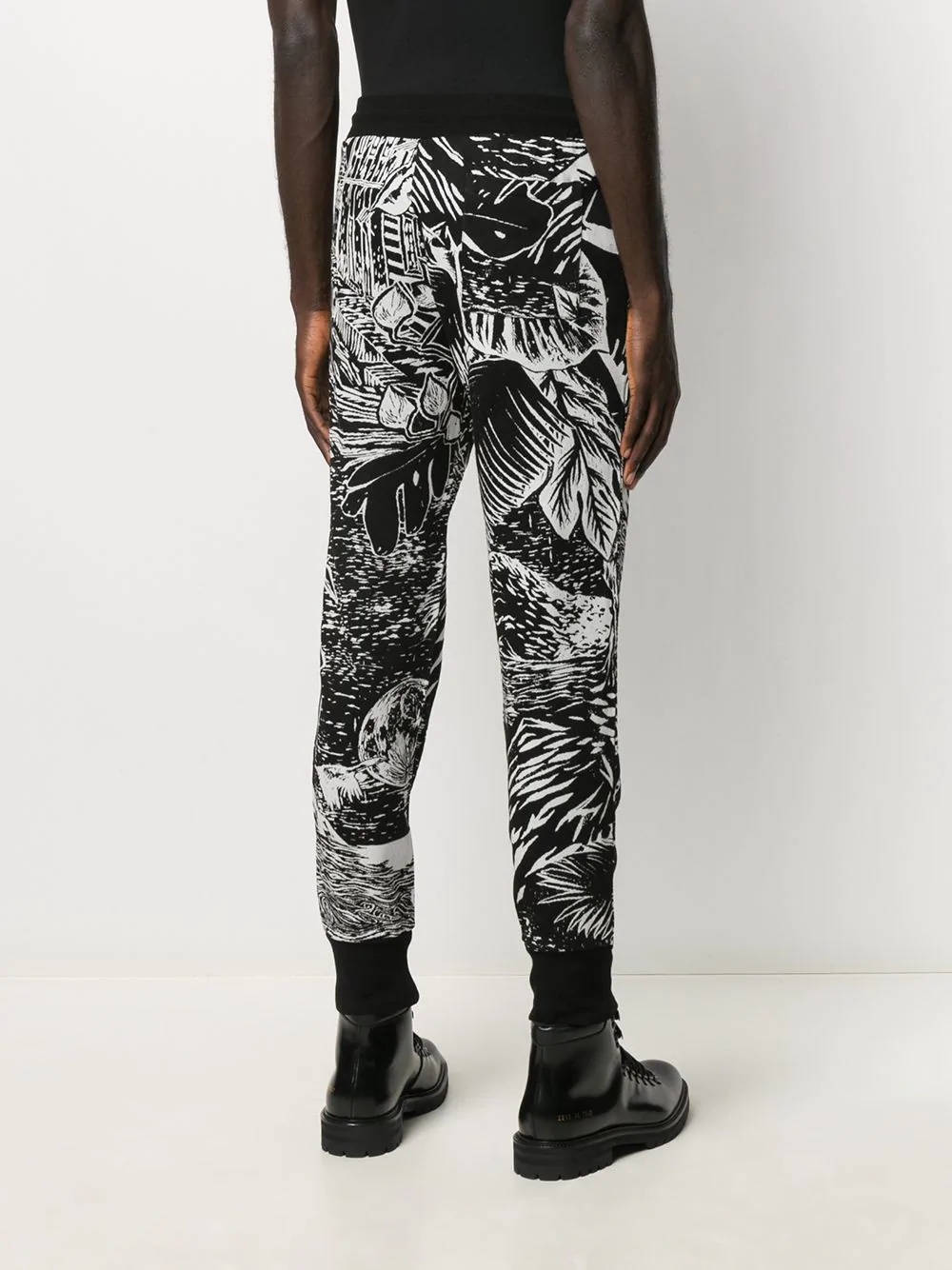 woodcut print trousers - 4